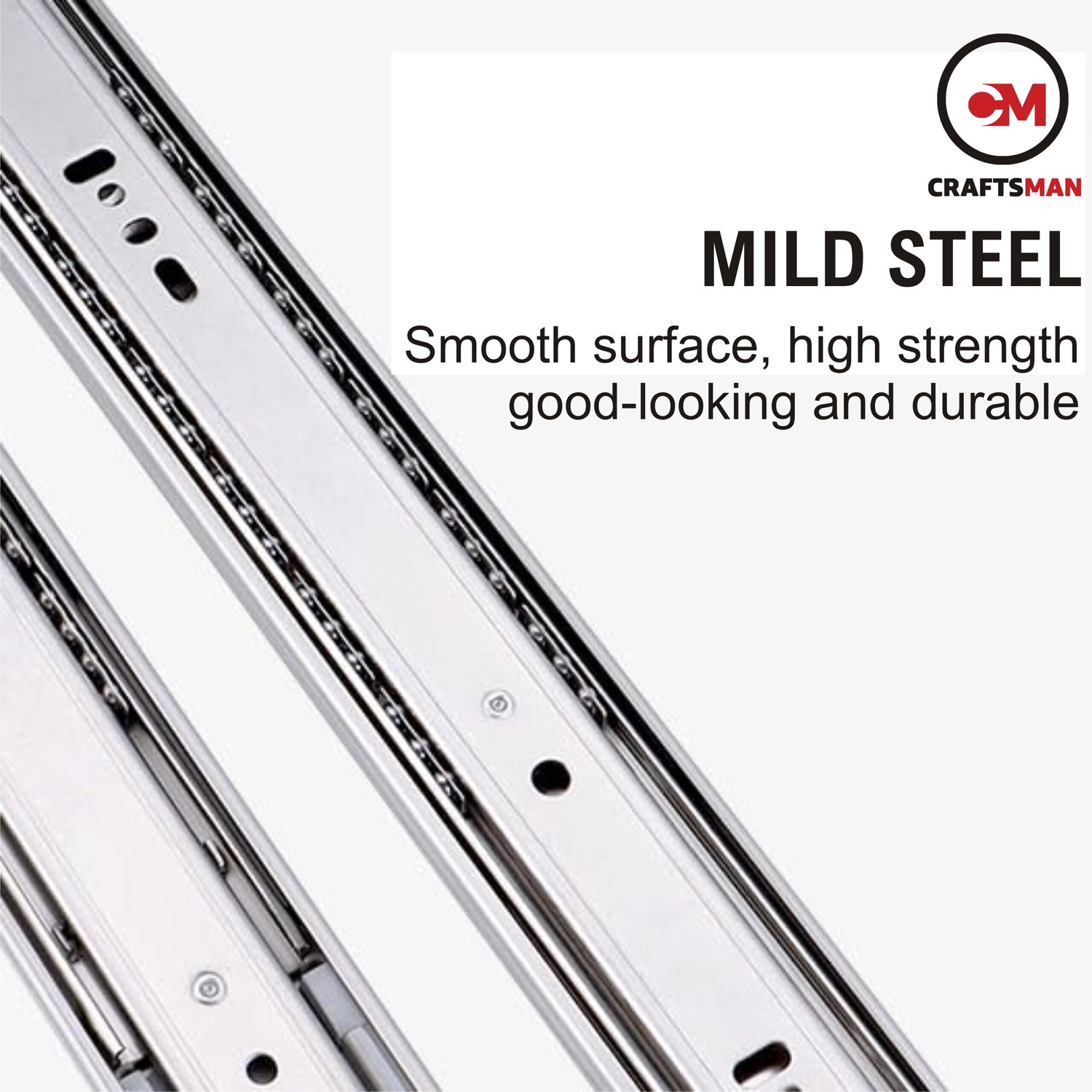 Image of Craftsman Side Mount Full Extension Drawer Slide