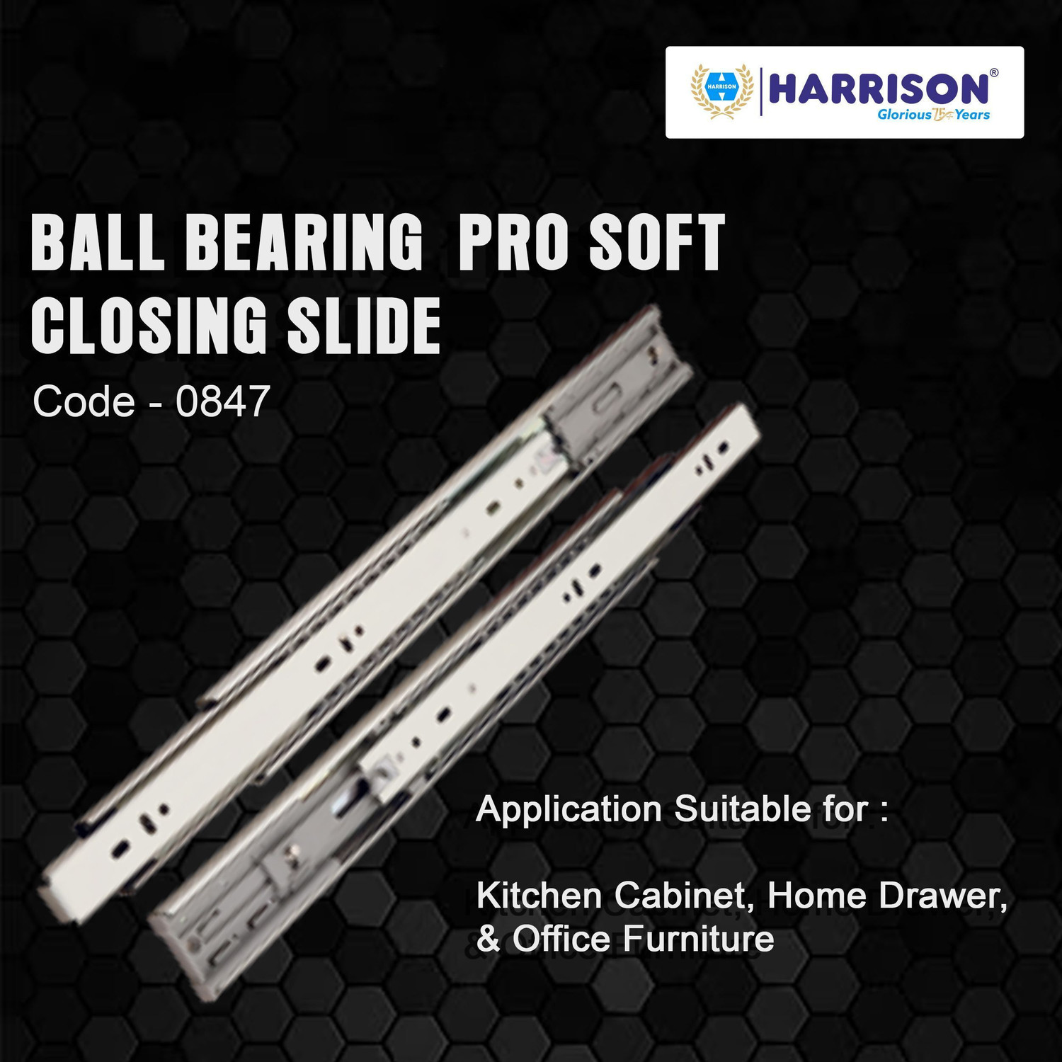 Image of HARRISON Side Mount Full Extension Drawer Slide