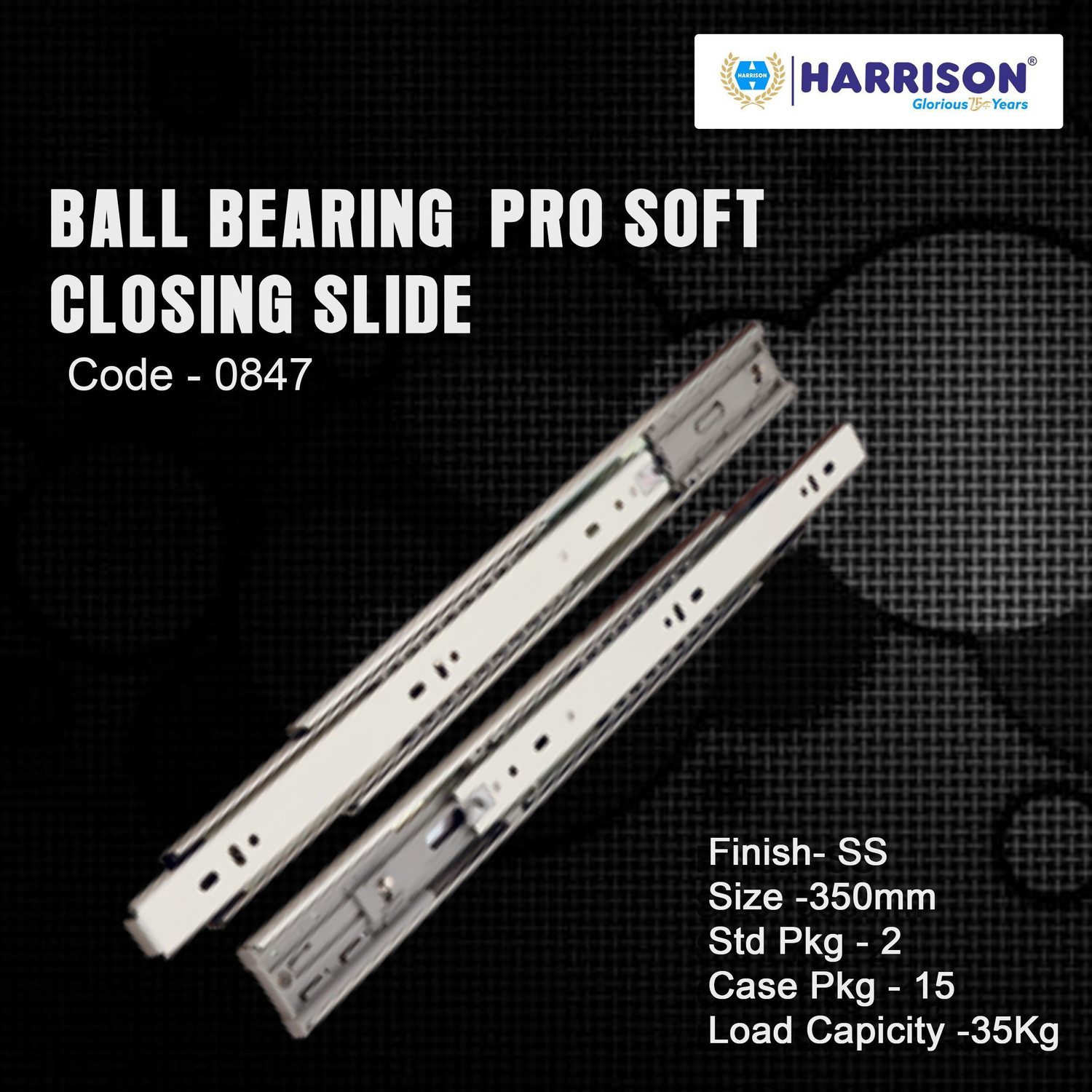 Image of HARRISON Side Mount Full Extension Drawer Slide