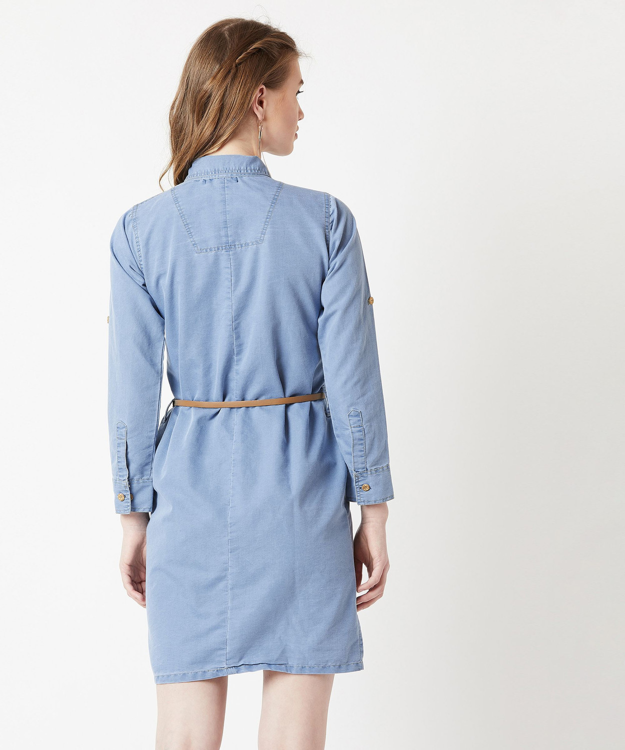 Image of Miss Chase Women A-line Blue Mini /Short Dress