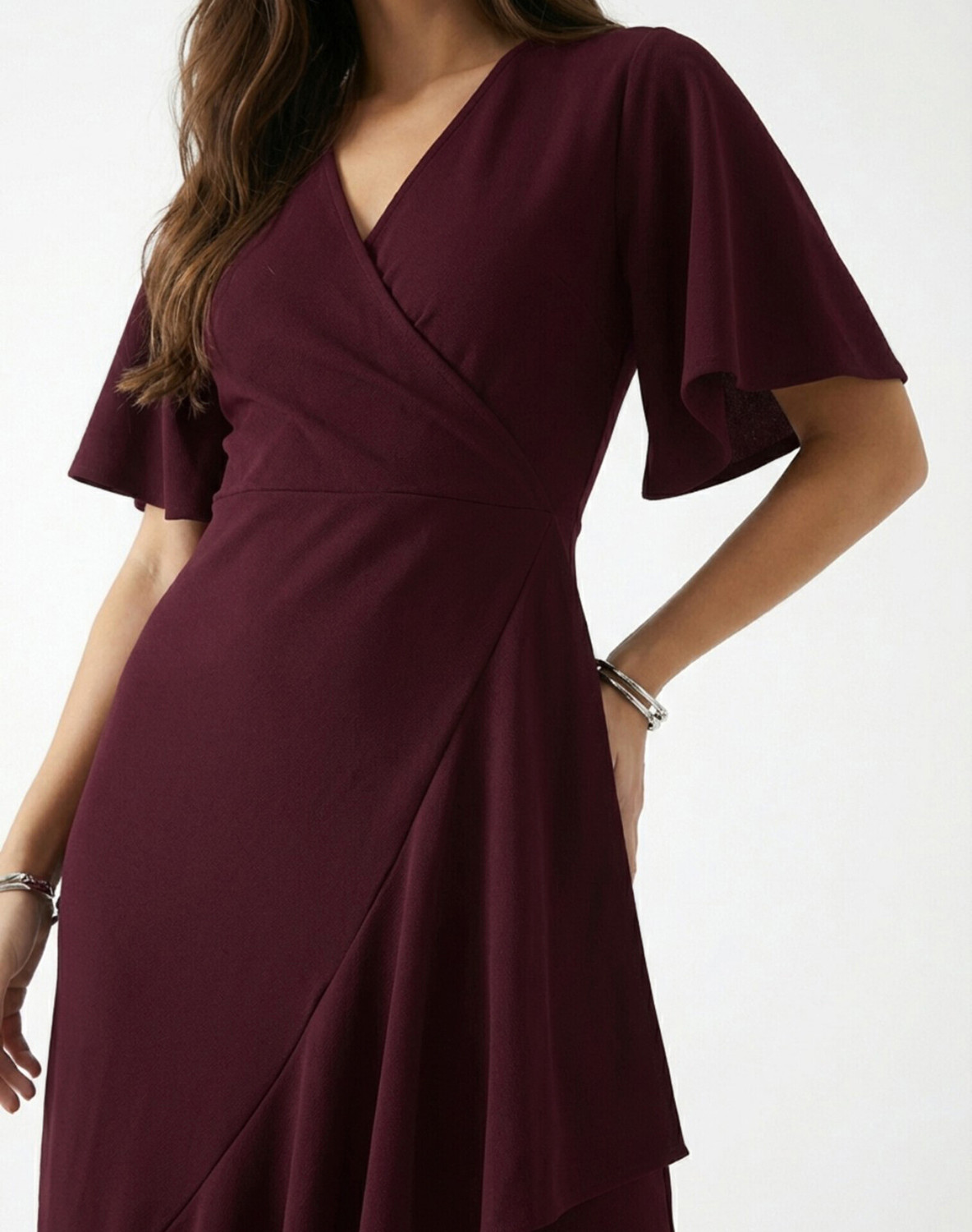 Image of Selvia Women Fit and Flare Purple Ankle Length Dress