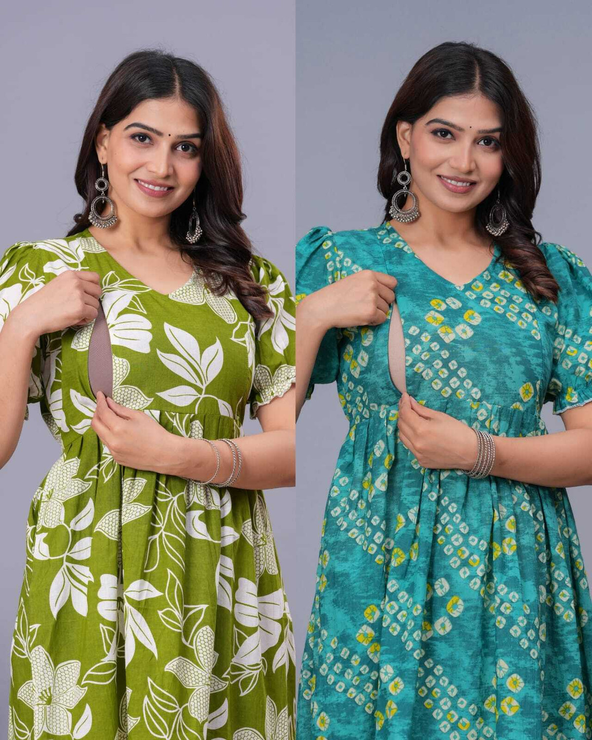 Image of Yuwan Women Maxi Green, Light Green Below Knee Dress