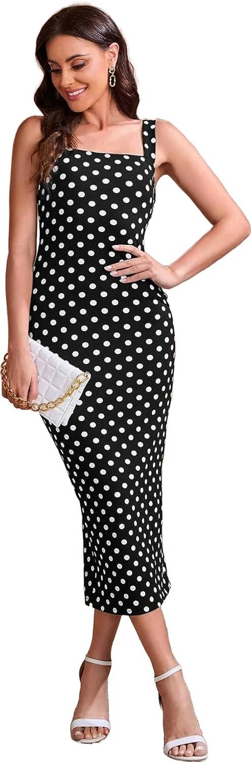 Road Rider Women Bodycon Black Below Knee Dress