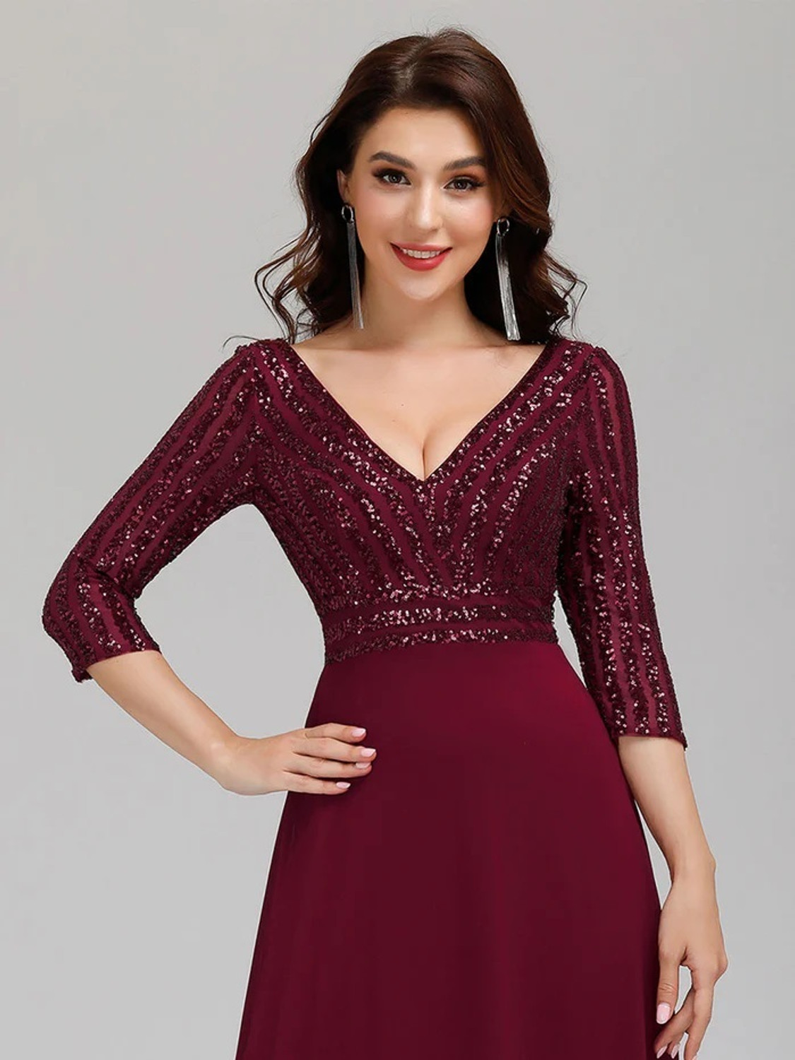Image of Ghateshvar Women Maxi Maroon Full Length Dress