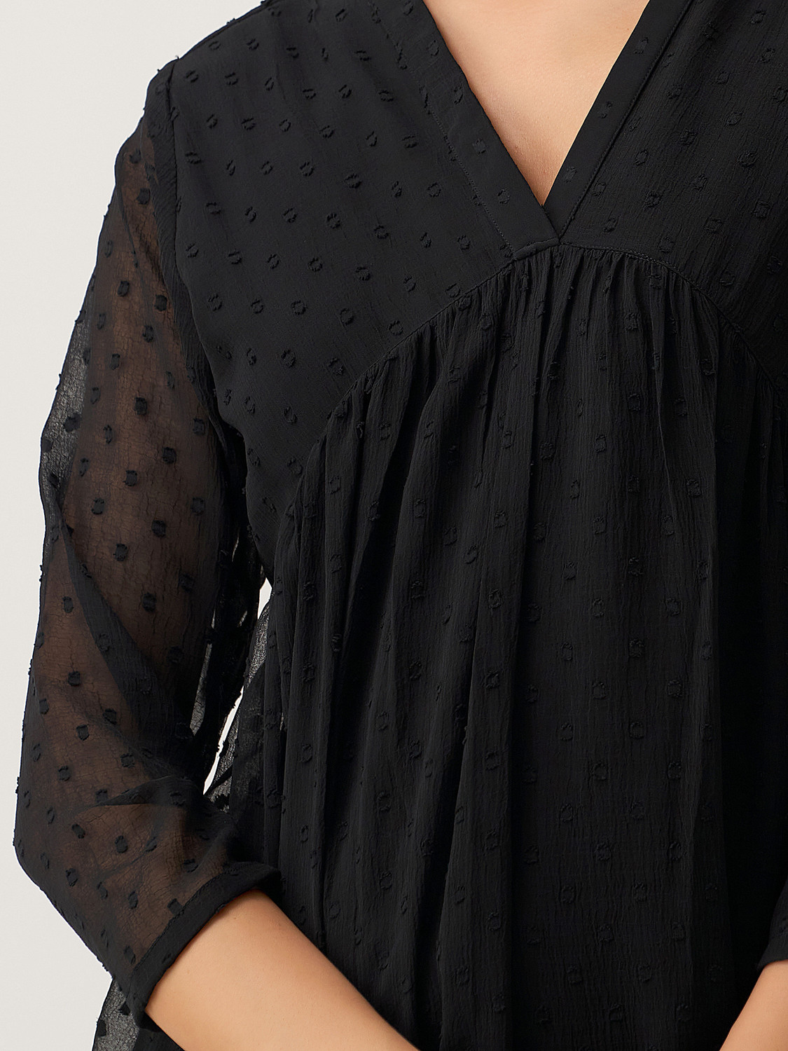 Image of AASK Women Fit and Flare Black Midi /Calf Length Dress