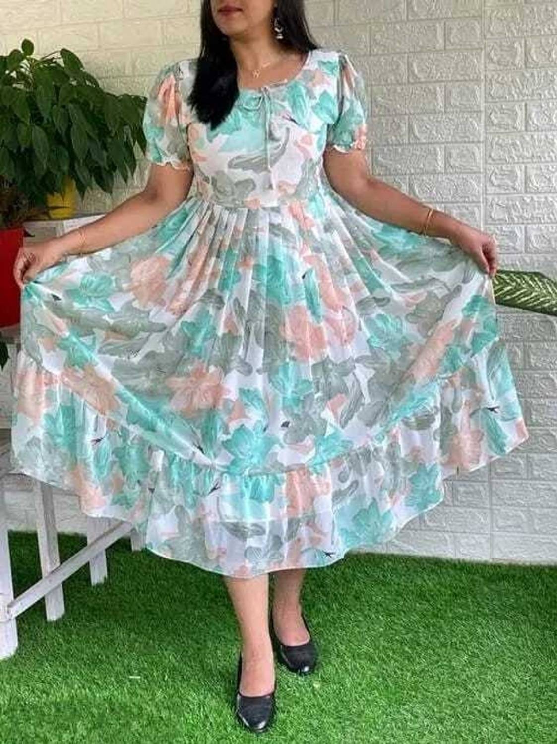 Aabhilasha Girls Calf Length Casual Dress