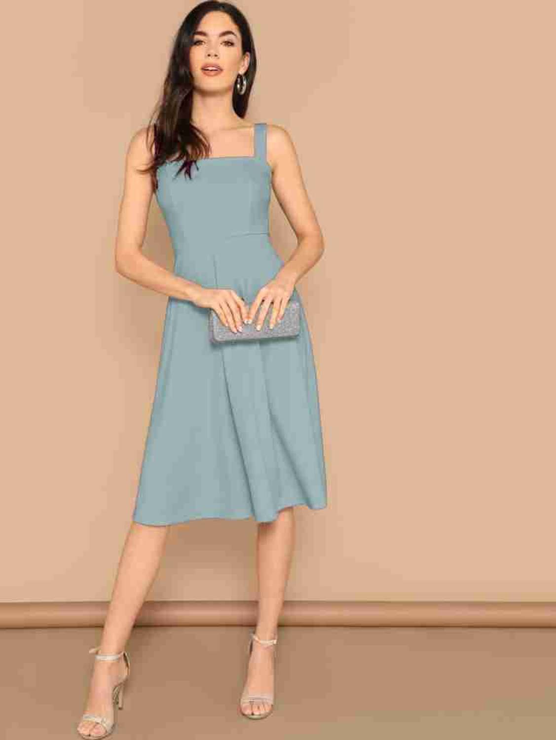 ASHISH PRINT Women A-line Silver Knee Length Dress