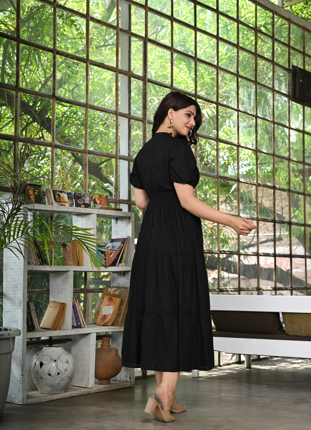Image of Fashionmils Women Solid Flared Kurta