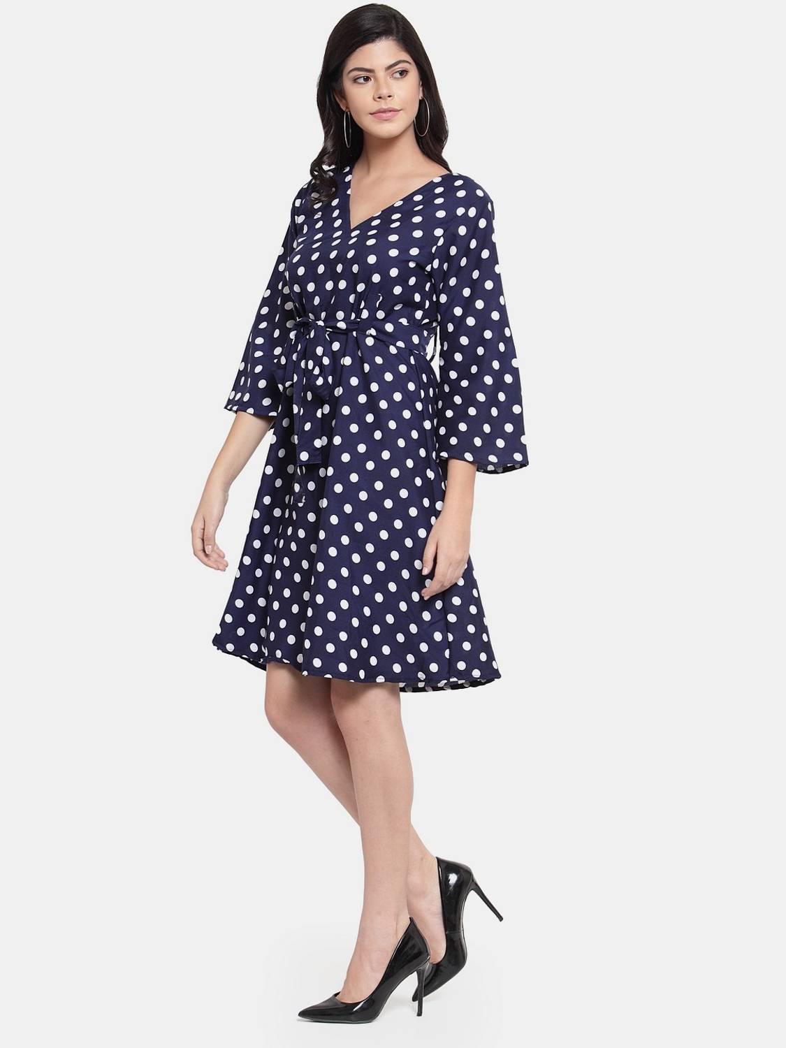 Aarsha Women A-line Blue Knee Length Dress