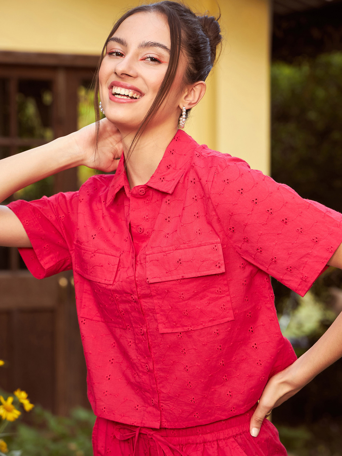 Image of SASSAFRAS Top Palazzos Co-ords Set