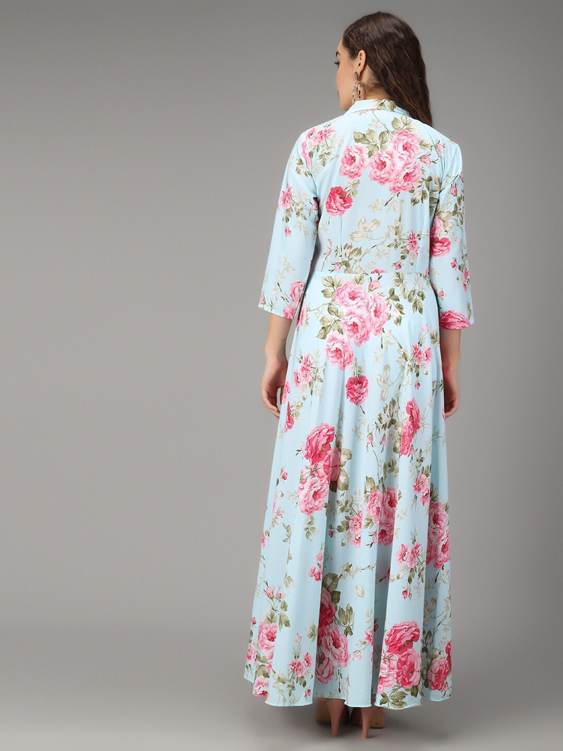 Image of Rudraaksha Women A-line Multicolor Maxi /Full Length Dress