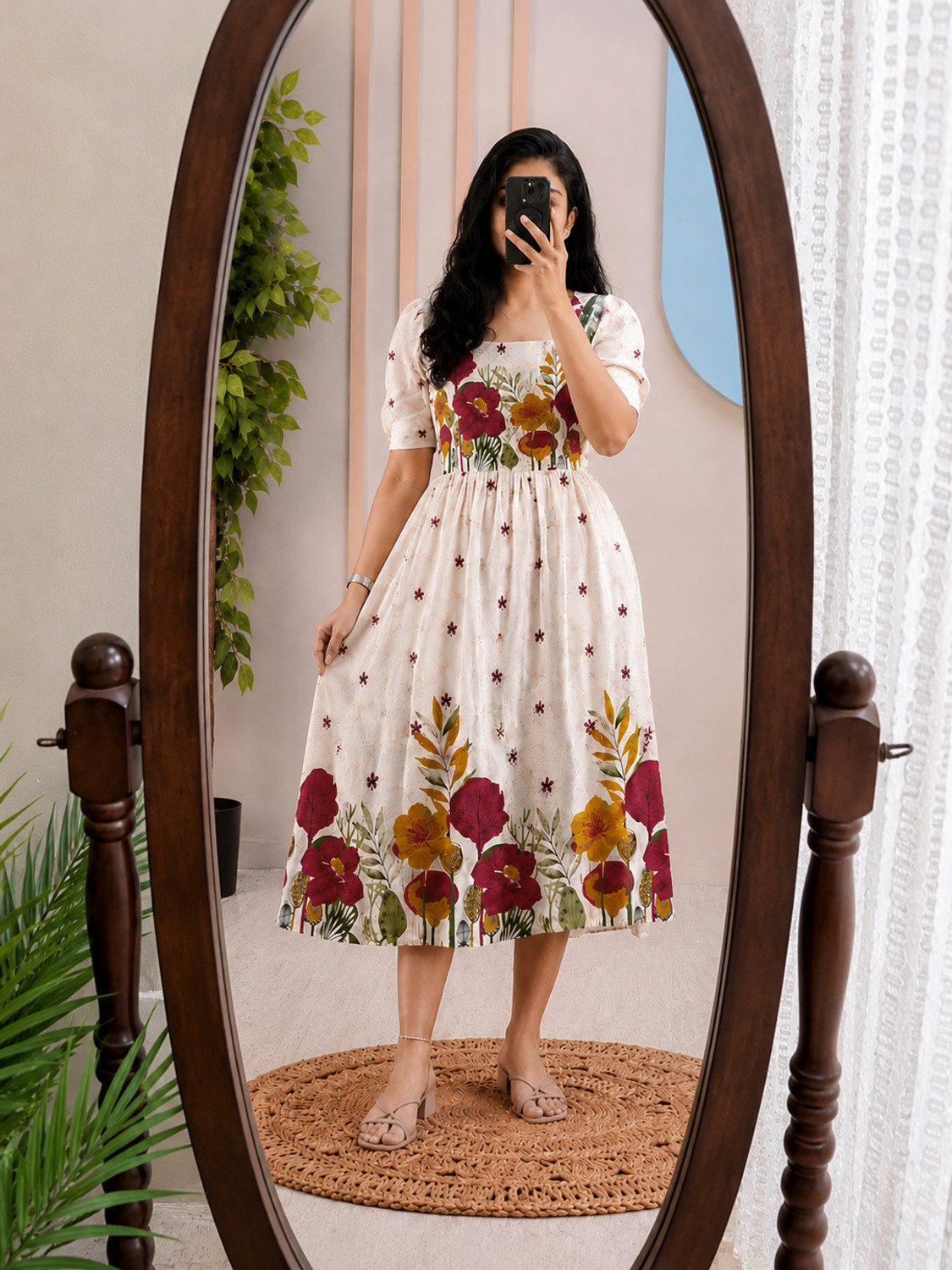 Image of Hook i Women A-line Red Knee Length Dress