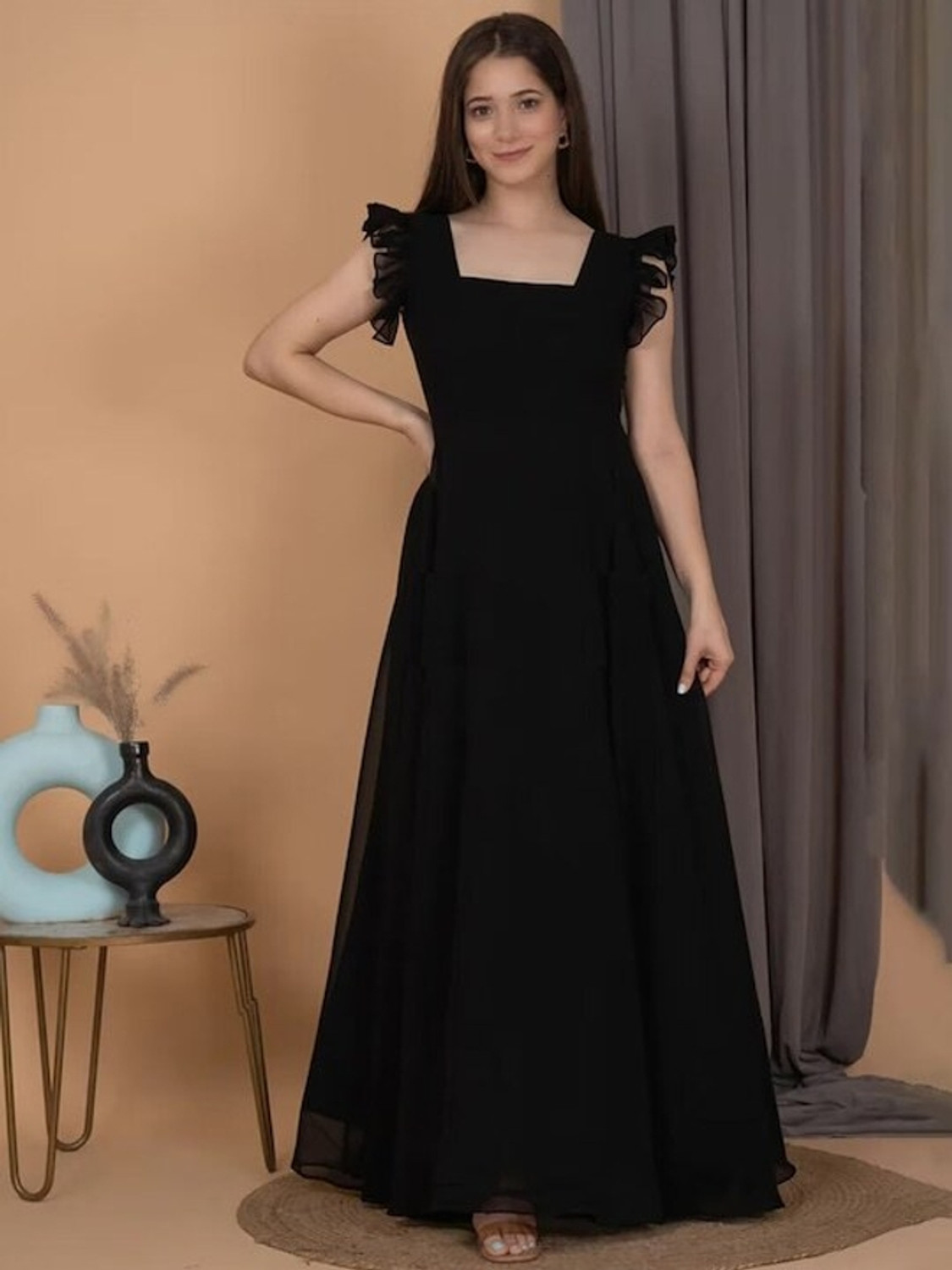 Image of Estela Flared /A-line Gown