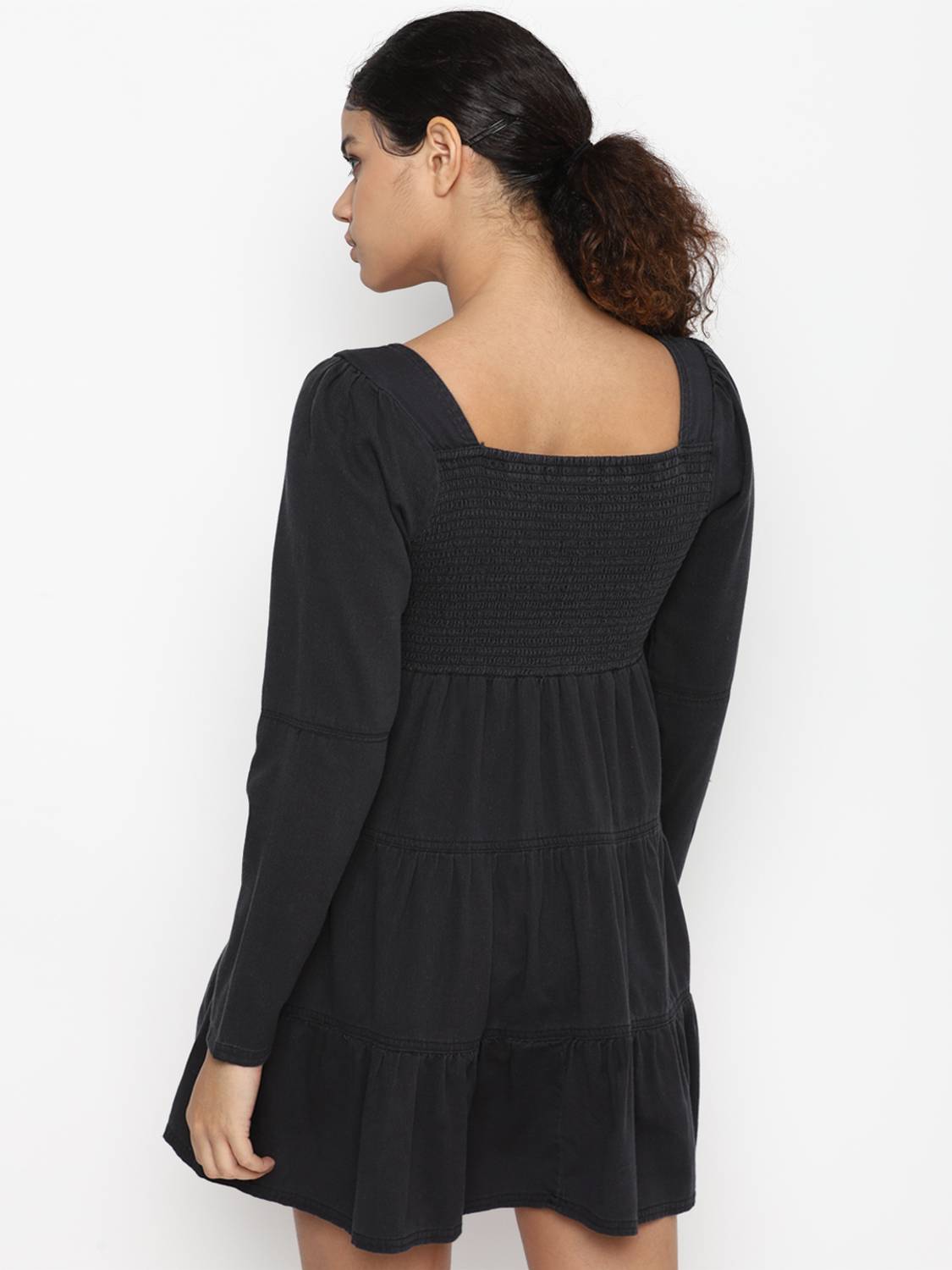 American Eagle Outfitters Women A-line Black Mini/Short Dress - Buy American  Eagle Outfitters Women A-line Black Mini/Short Dress Online at Best Prices  in India | Flipkart.com