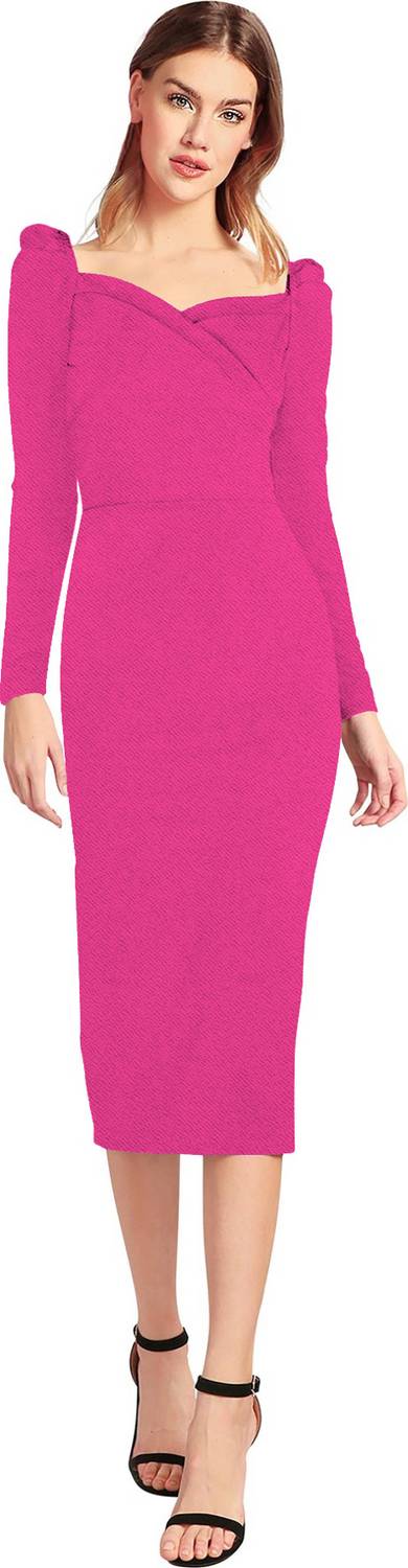 Alekya Women Bodycon Pink Knee Length Dress