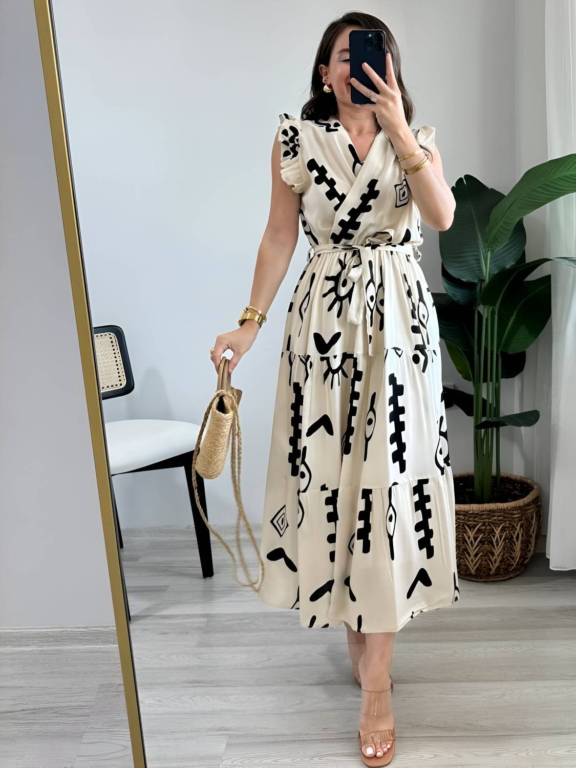 METRONAUT Women White Fit and Flare Midi Dress - Image 5