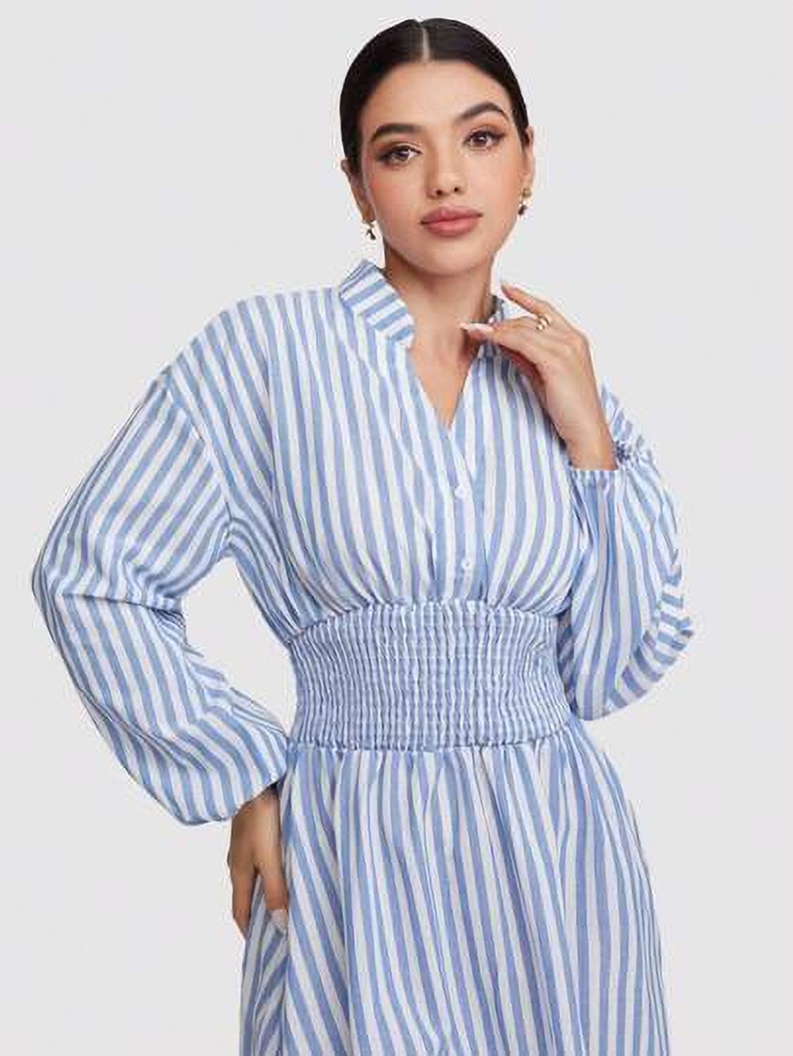 Image of Taraviya Women Maxi Blue Full Length Dress