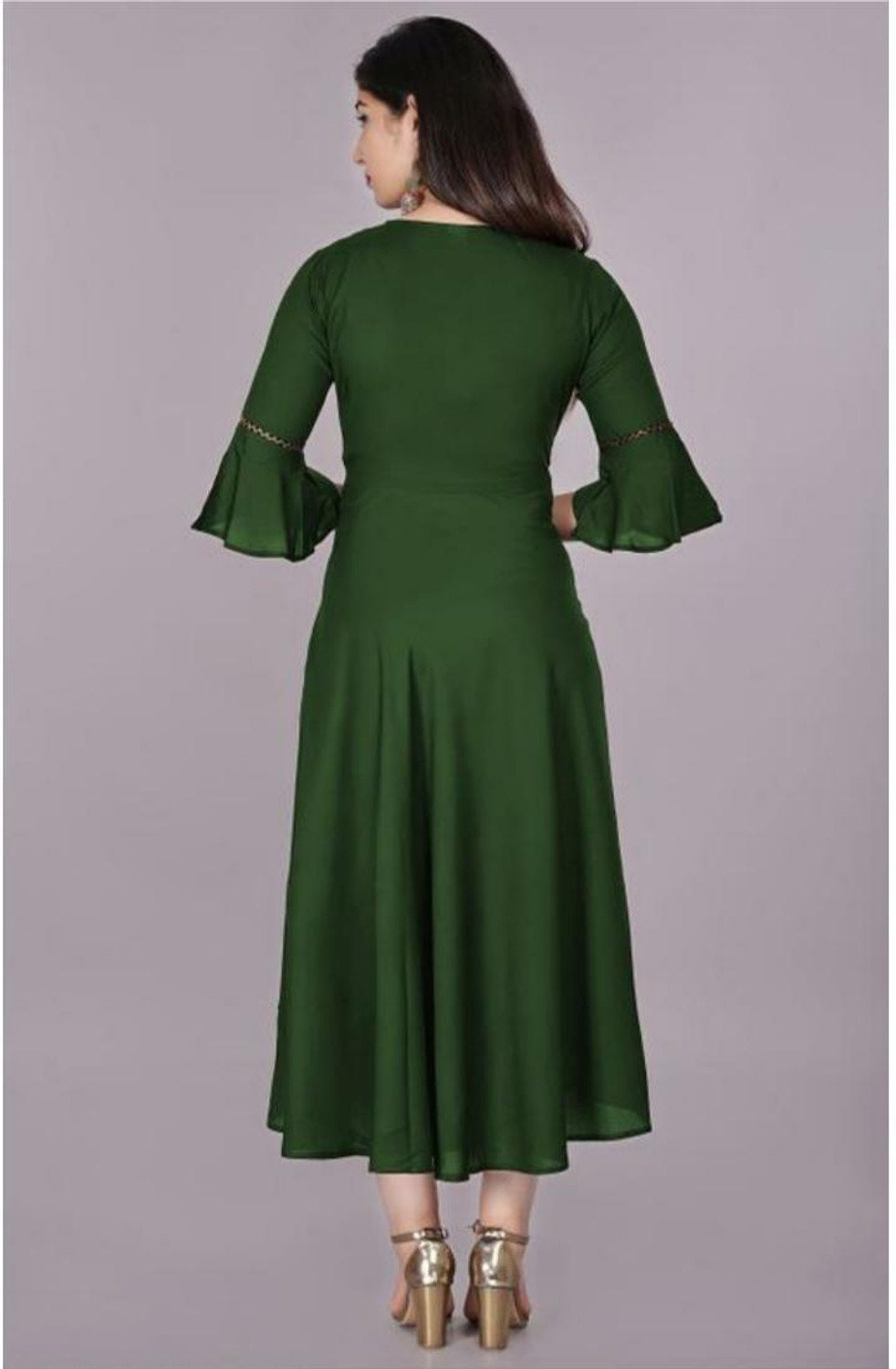 Image of Alastar Women A-line Green Midi /Calf Length Dress