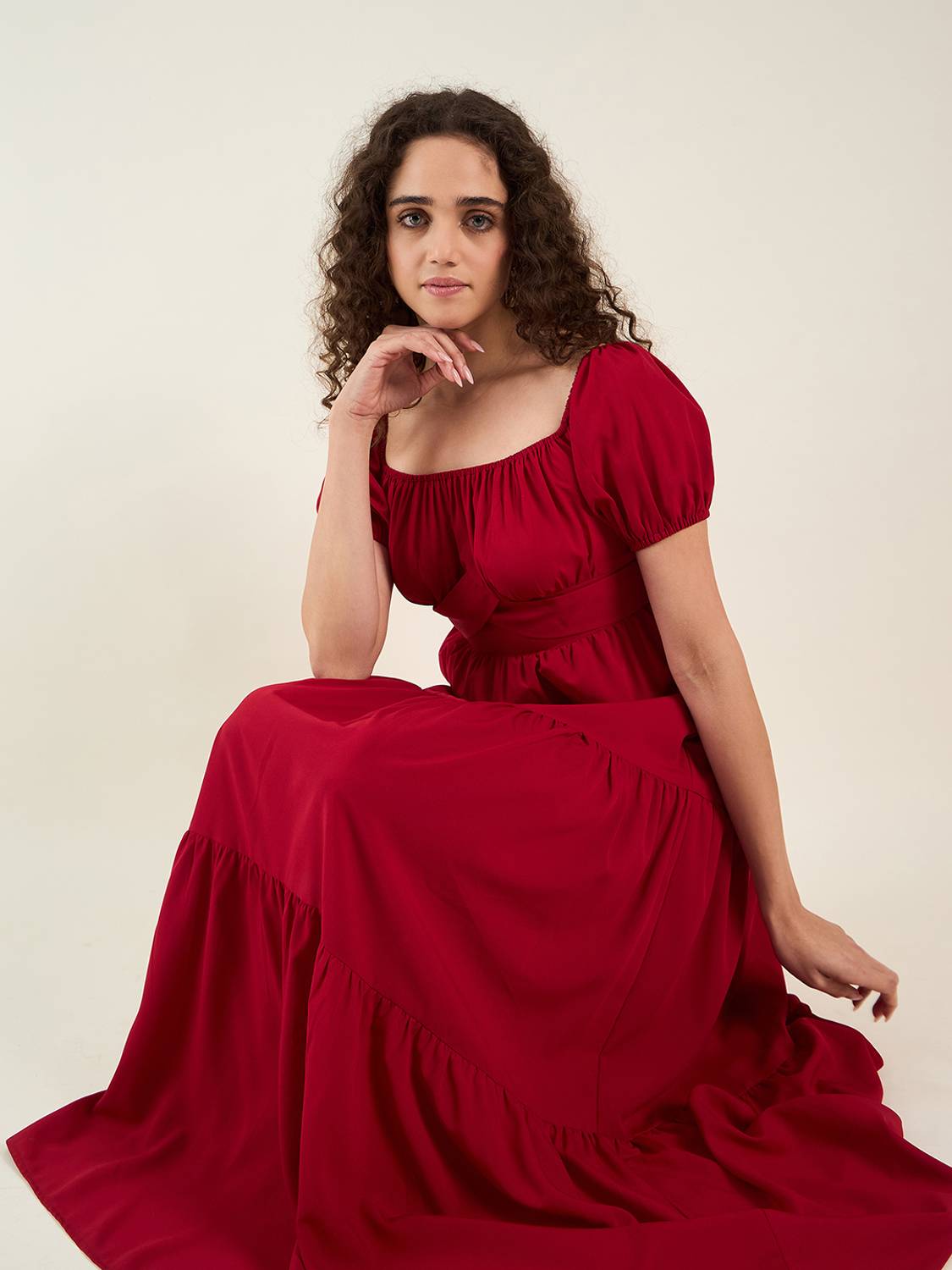AAYU Women Red Maxi Dress - Image 5