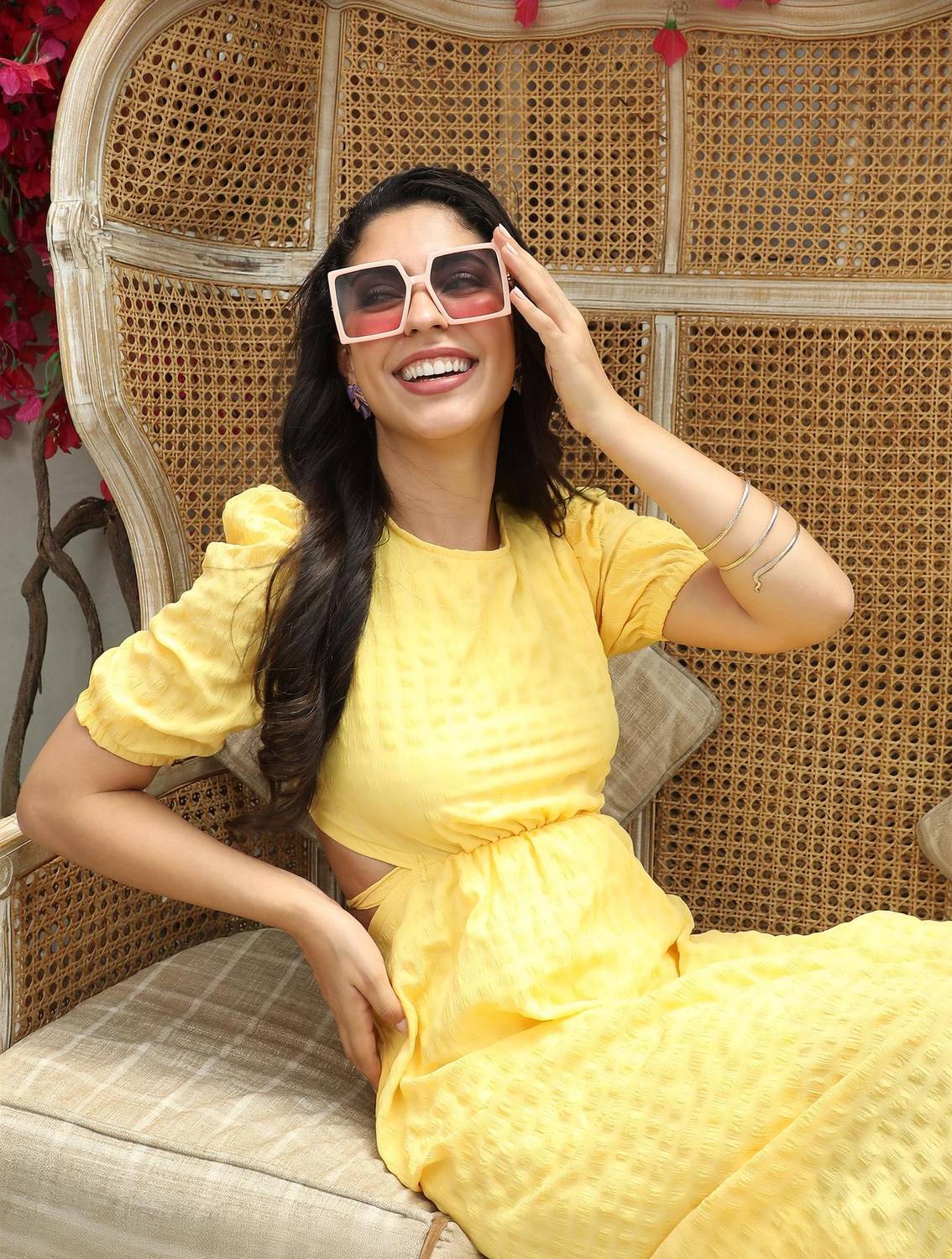PINACOLADA Women A-line Yellow Midi/Calf Length Dress