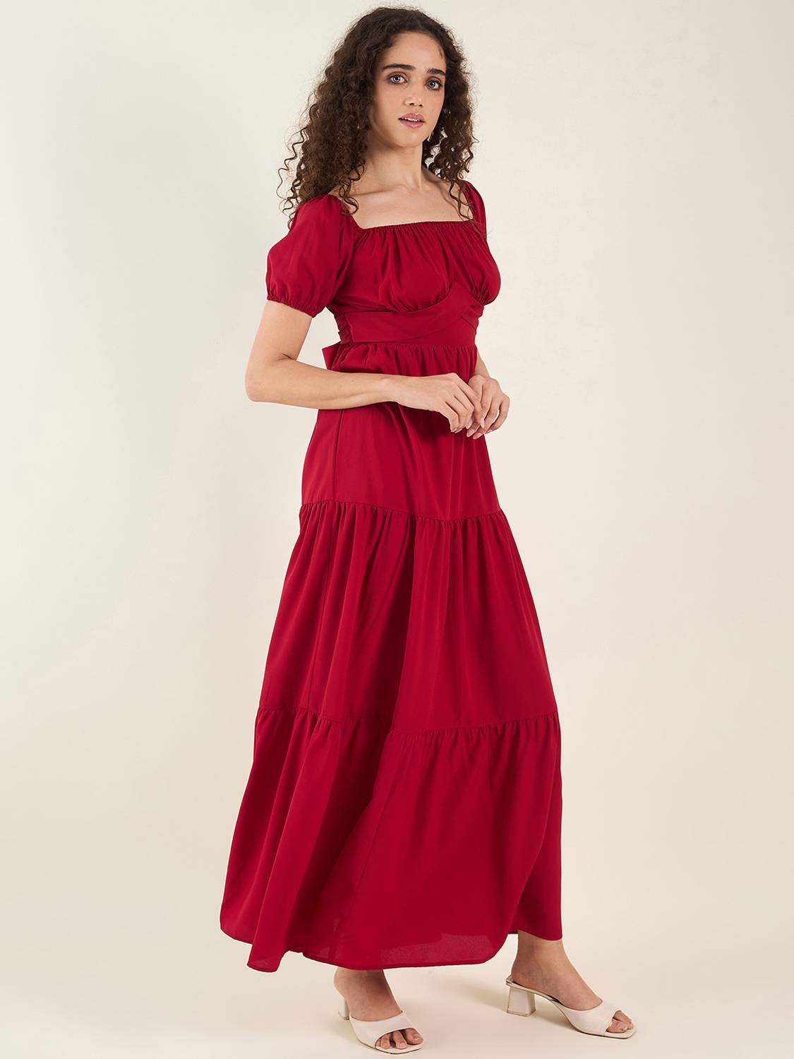 AAYU Women Red Maxi Dress - Image 3