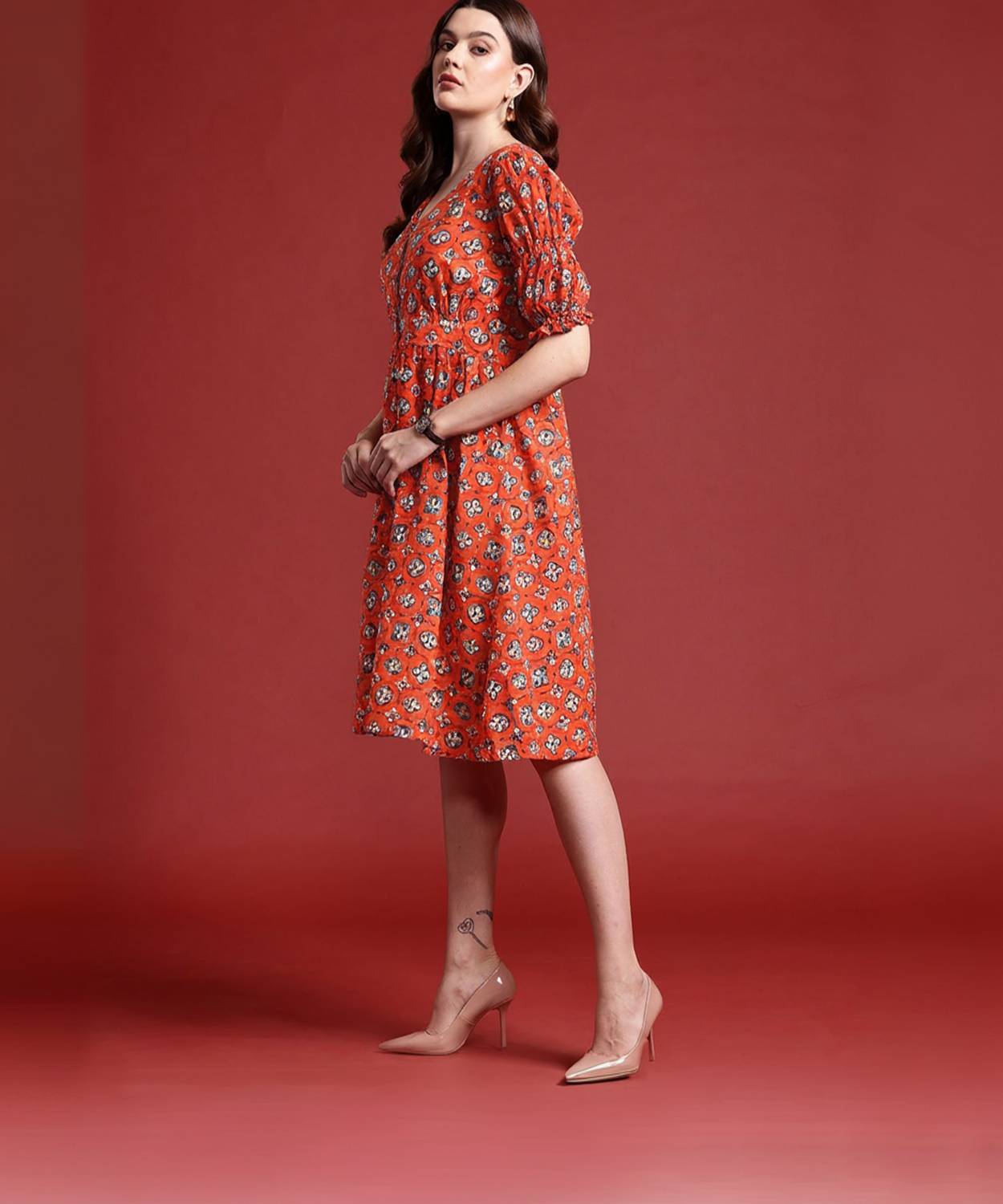 all about you Women A-line Red Mini/Short Dress