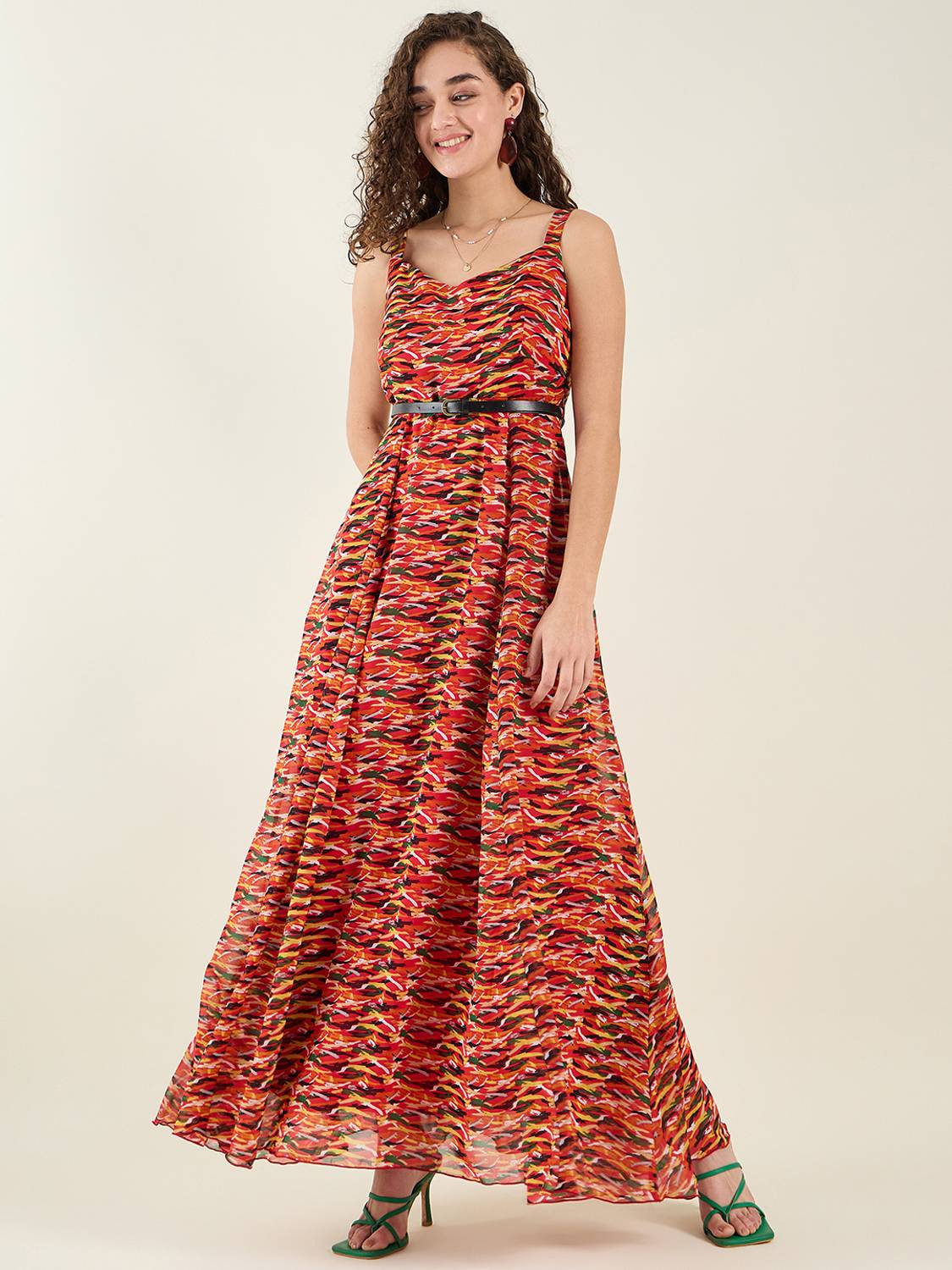 AAYU Women Maxi Red Full Length Dress