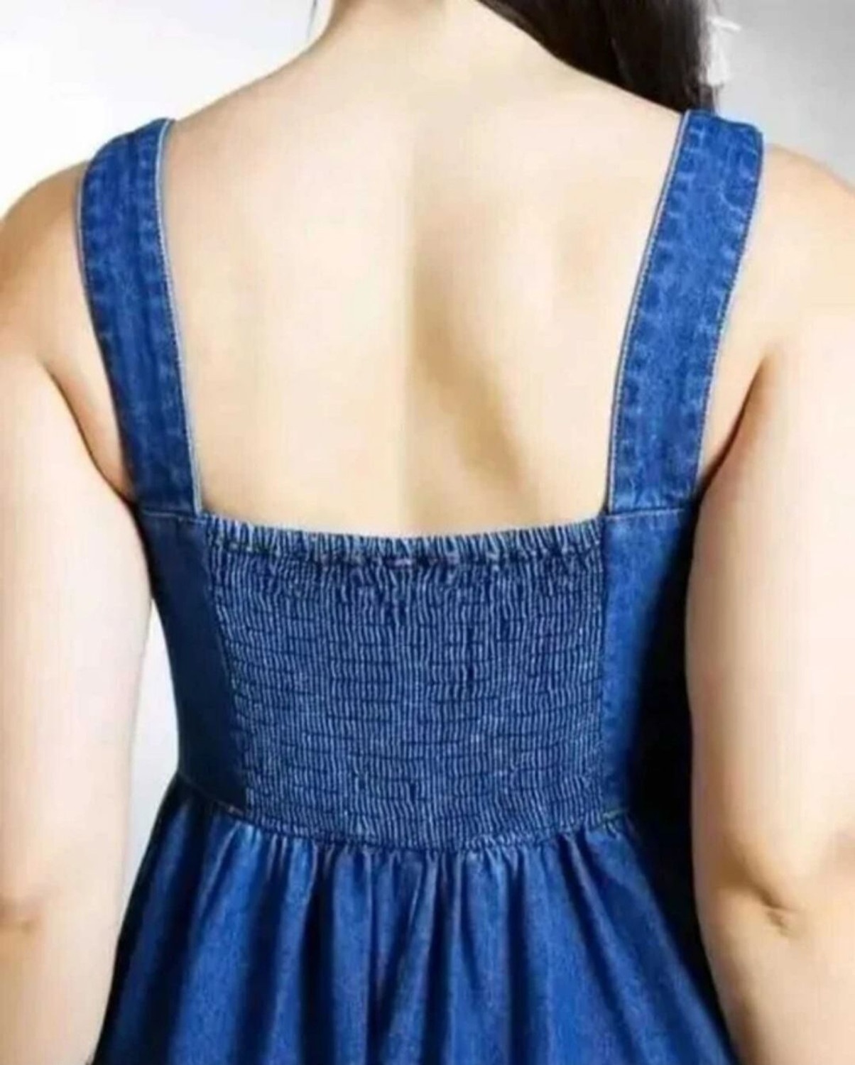 Image of Skin Beauty Women A-line Blue Ankle Length Dress