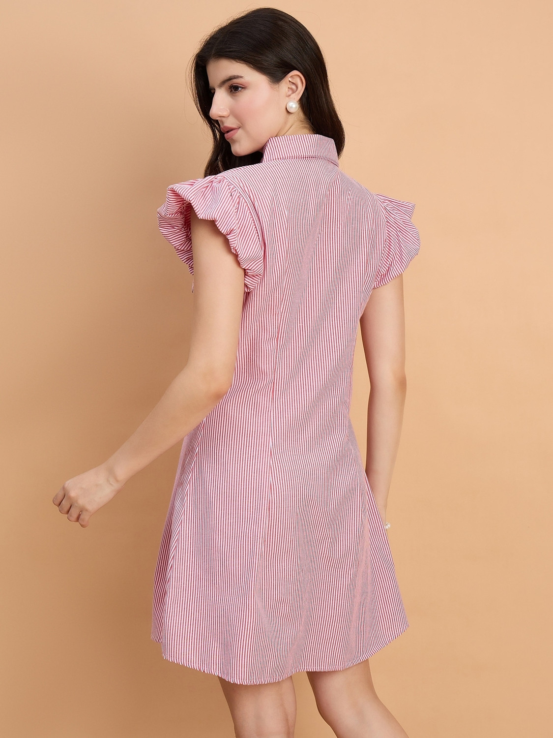 Image of DIMPY GARMENTS Women Shirt Red Mini /Short Dress