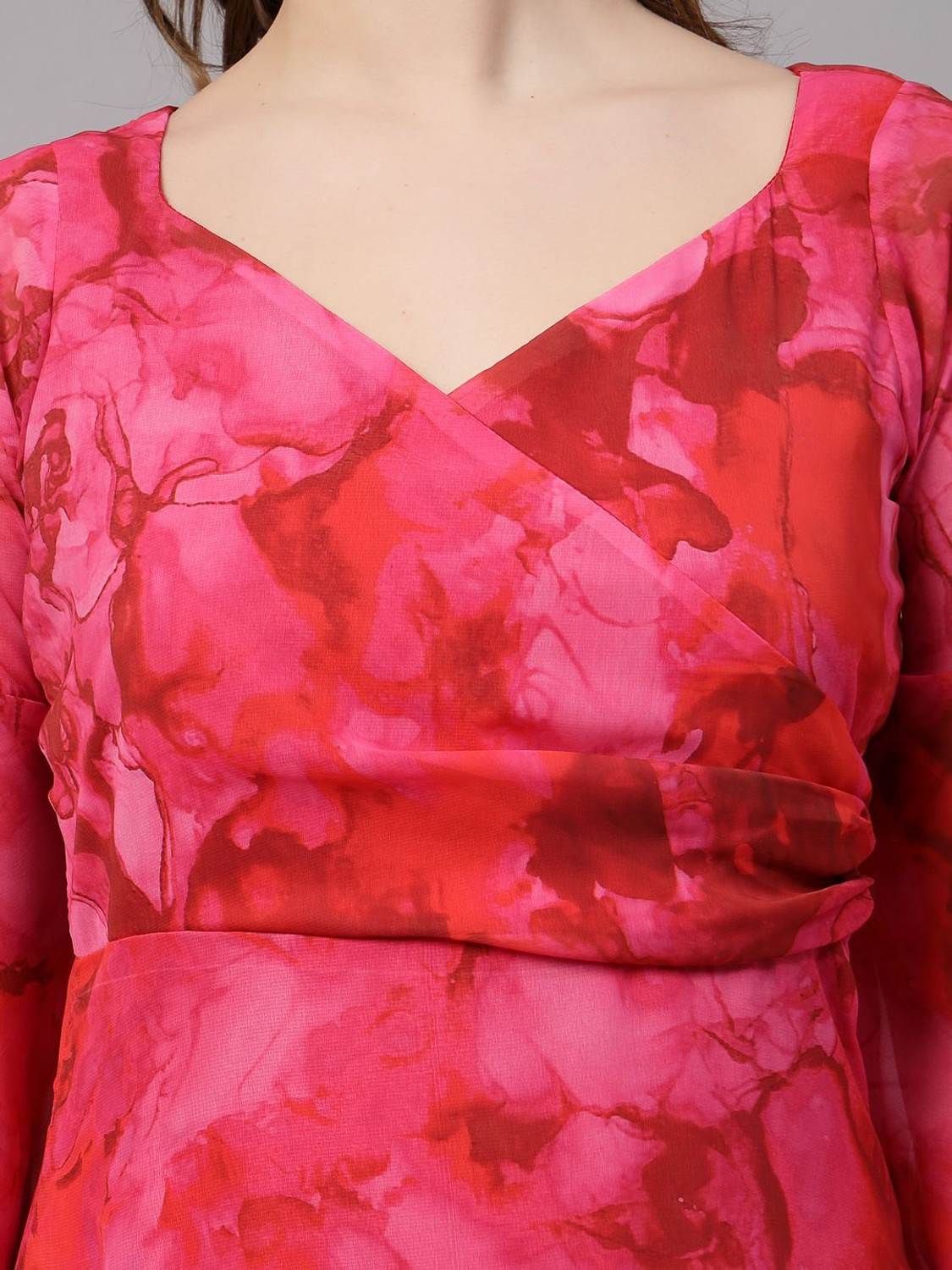 Image of METRONAUT Women Maxi Red Full Length Dress