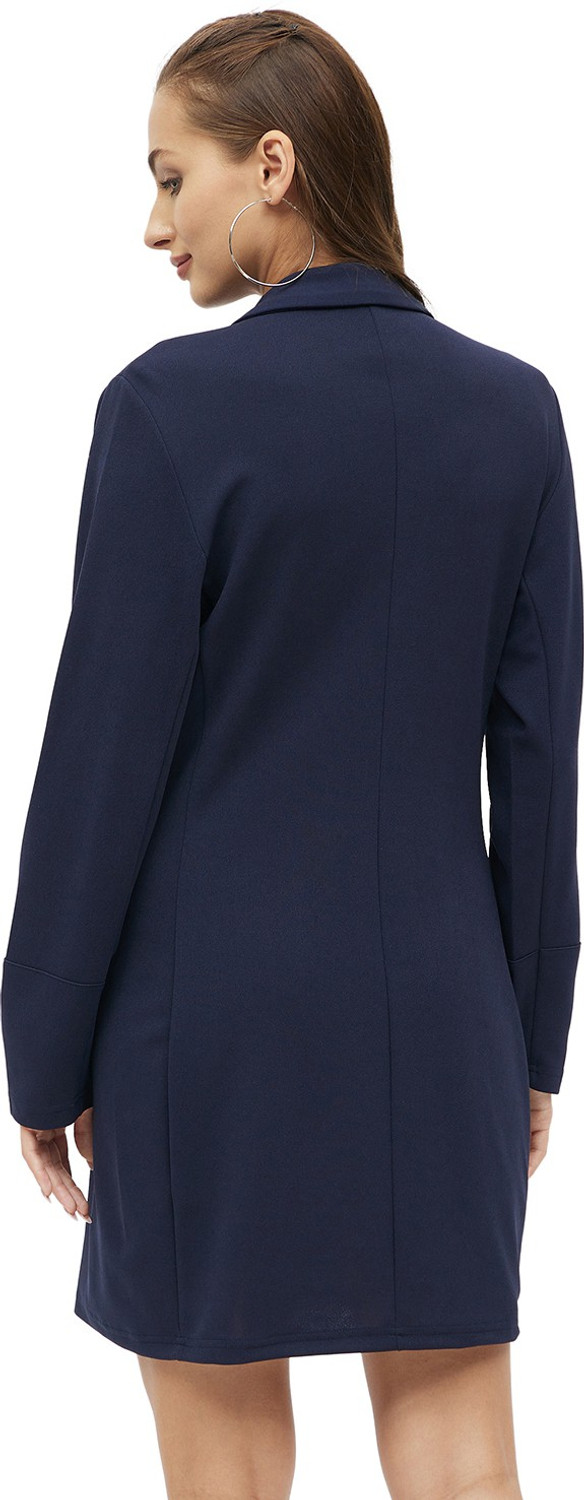 Image of KIBO Women A-line Dark Blue Above Knee /Mid Thigh Length Dress
