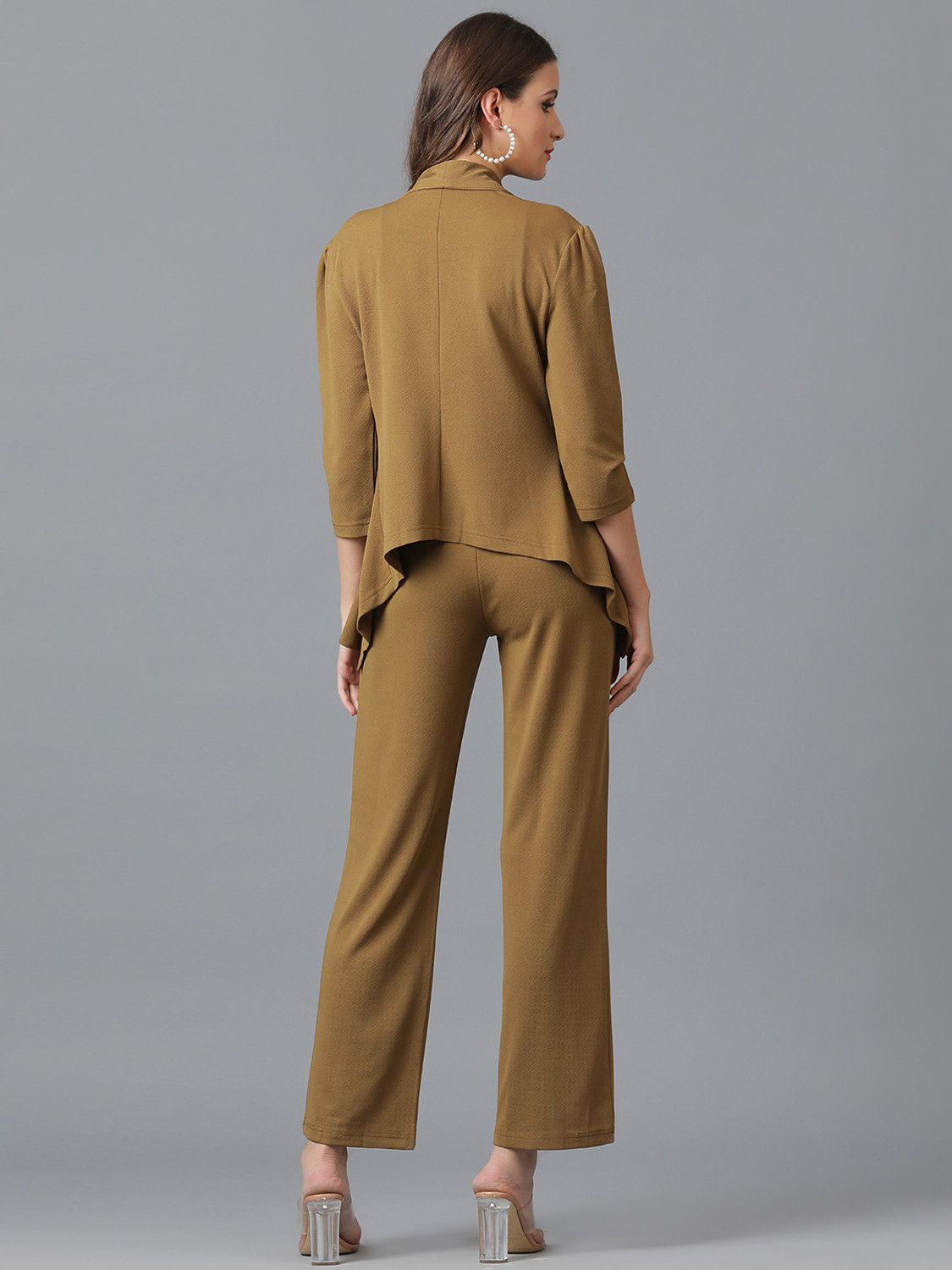 Image of KOTTY 2 Pc Coat Set (Blazer&Pant) Solid Women Suit