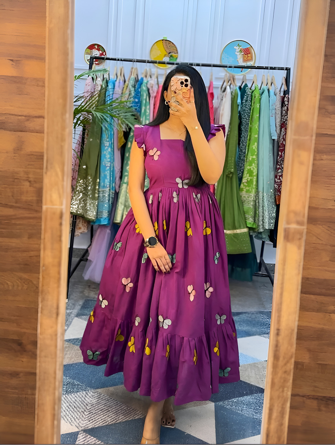 Image of Remorse Women Fit and Flare Purple Midi /Calf Length Dress