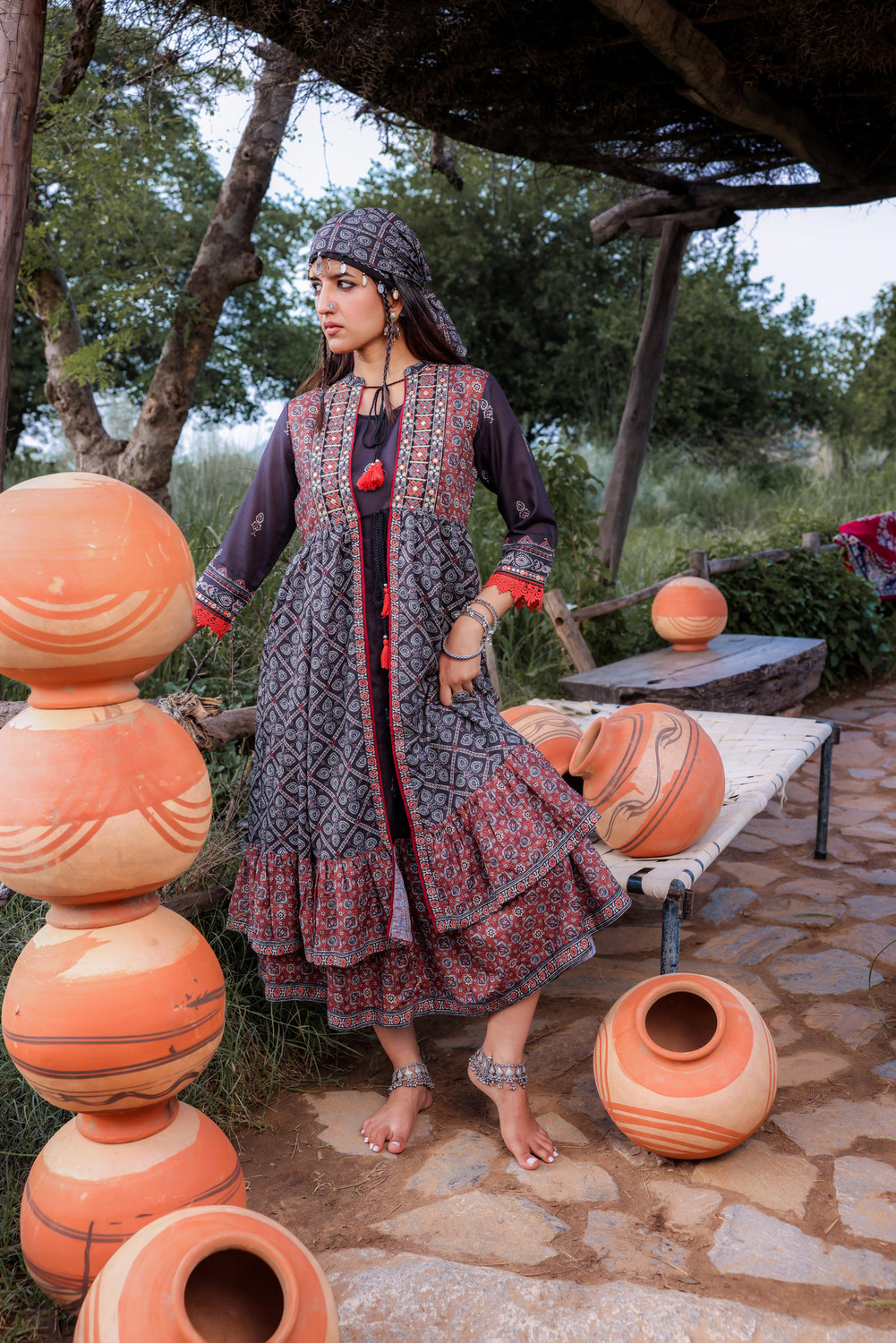 Image of Juniper Women Layered Black Maxi /Full Length Dress