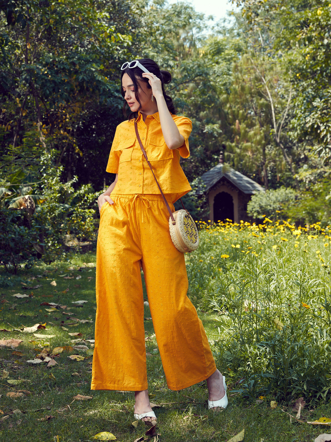Image of SASSAFRAS Top Palazzos Co-ords Set