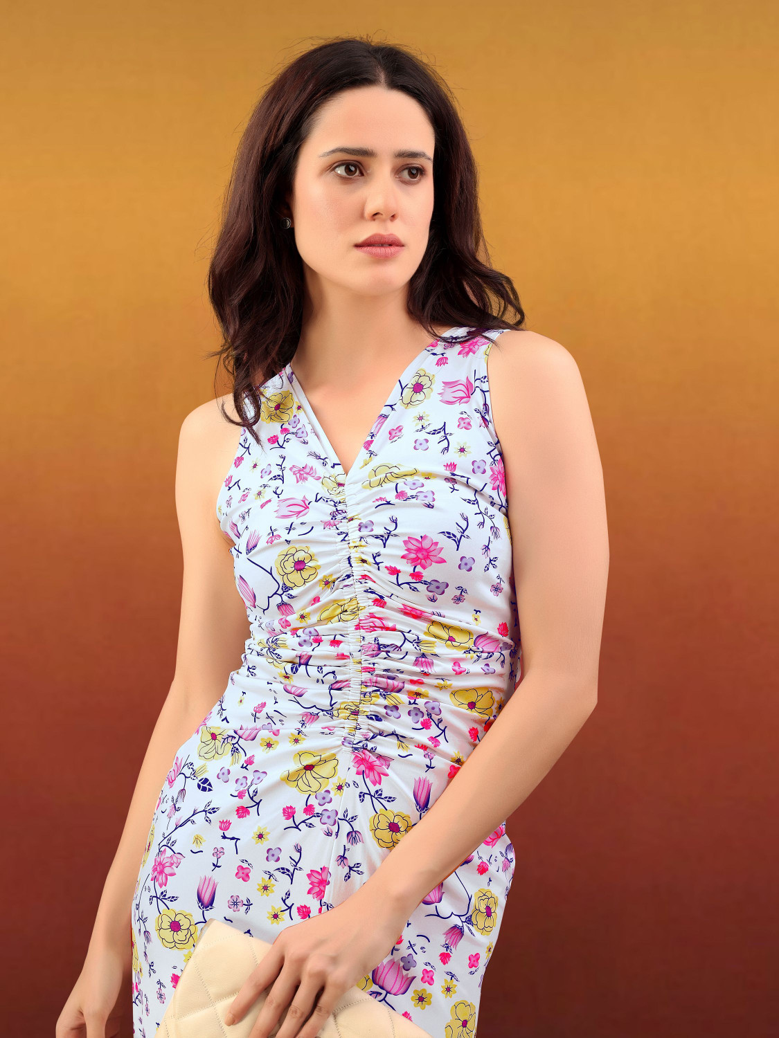 Image of PURVAJA Women A-line Multicolor Knee Length Dress