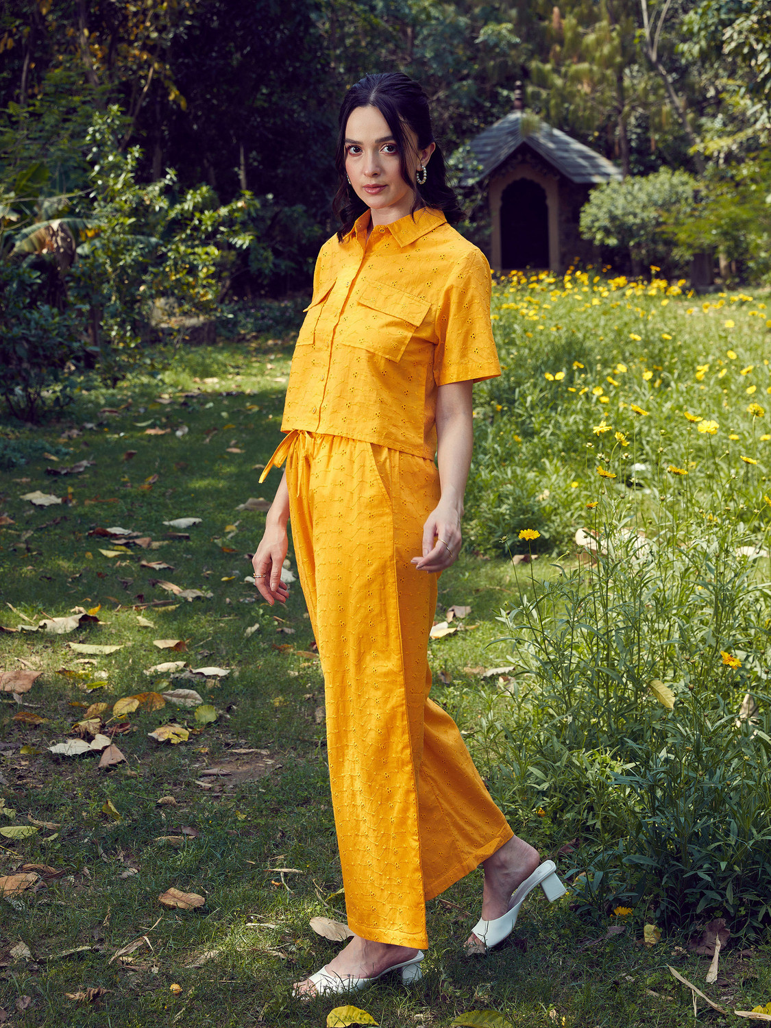 Image of SASSAFRAS Top Palazzos Co-ords Set
