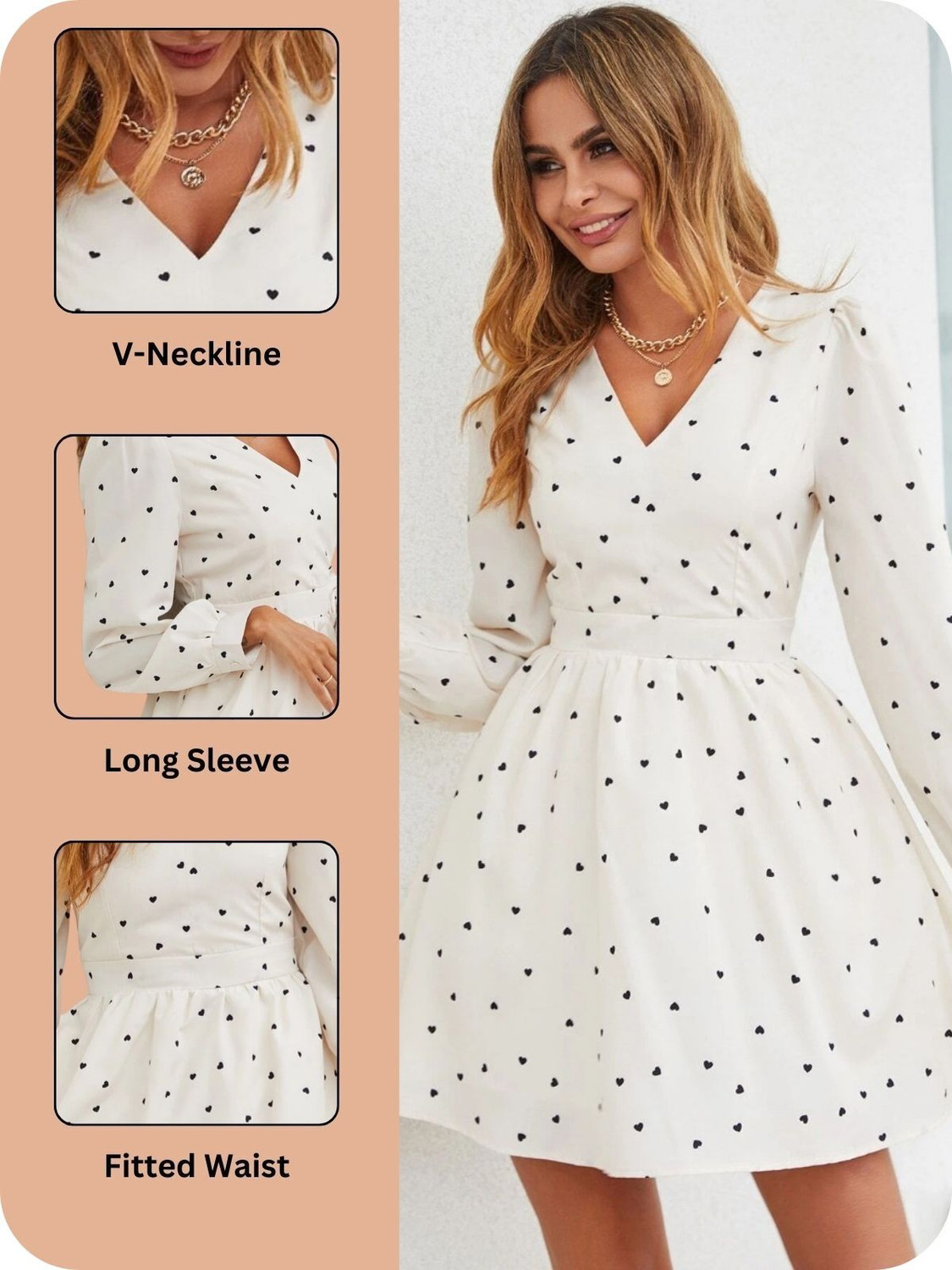 Image of Leriya Fashion Women Fit and Flare White Mini /Short Dress