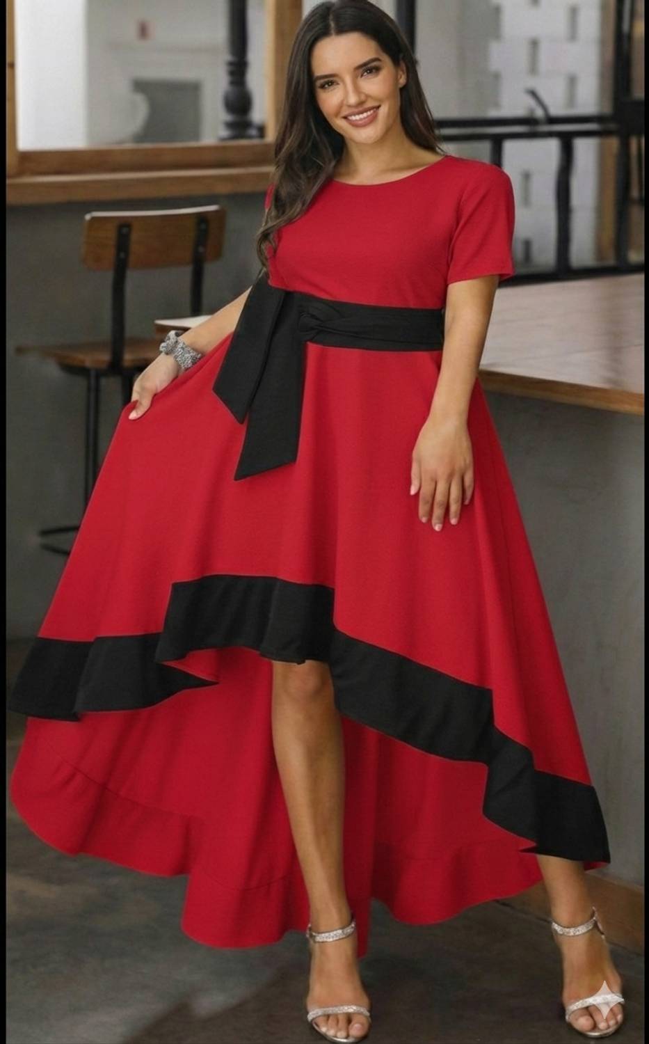 SsClothe Women Gown Red Mini/Short Dress
