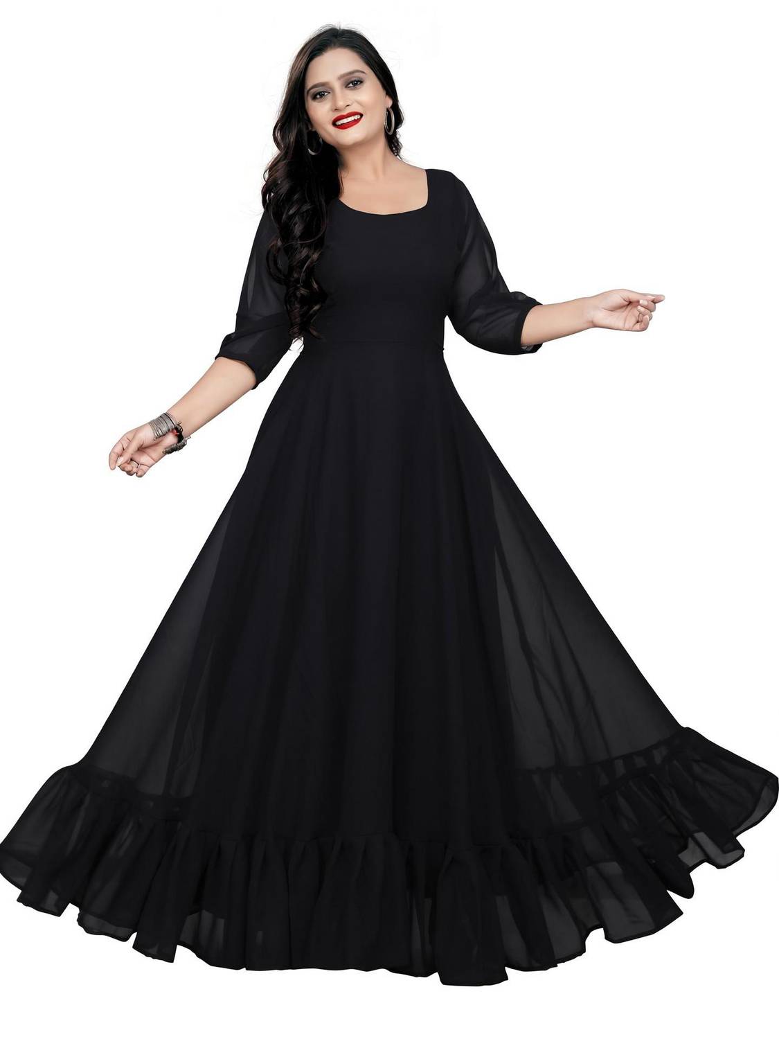 ICYNOSURE Women Gown Black Maxi/Full Length Dress