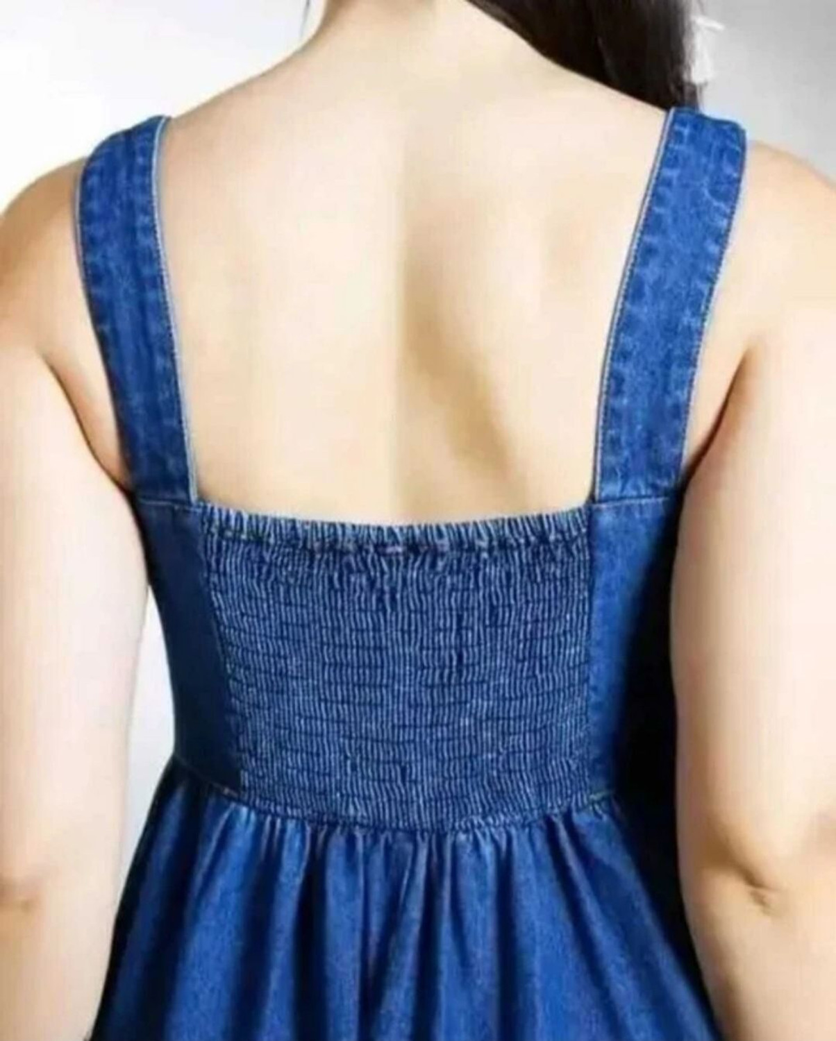 Image of Skin Beauty Women A-line Dark Blue Ankle Length Dress