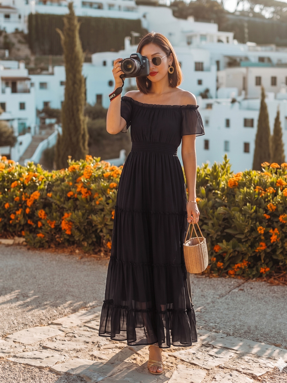 Image of AAYU Women Maxi Black Full Length Dress