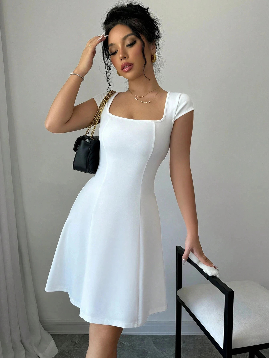 Image of Leriya Fashion Women Bodycon White Mini /Short Dress