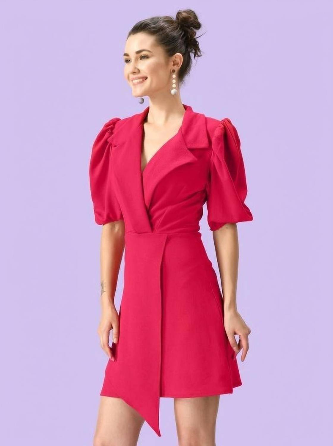 IUGA Women Bodycon Pink Above Knee/Mid Thigh Length Dress