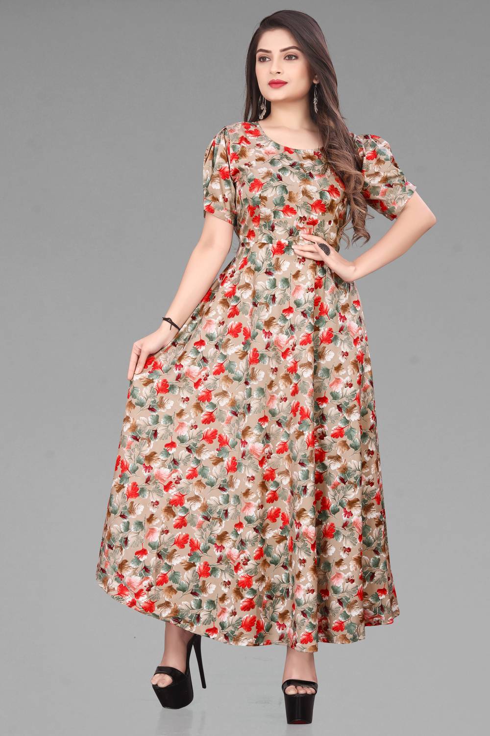 long sleeve blue wedding guest dress Knee Length Chiffon Wholesale Wedding Guest Dresses With Long Sleeves main image 1