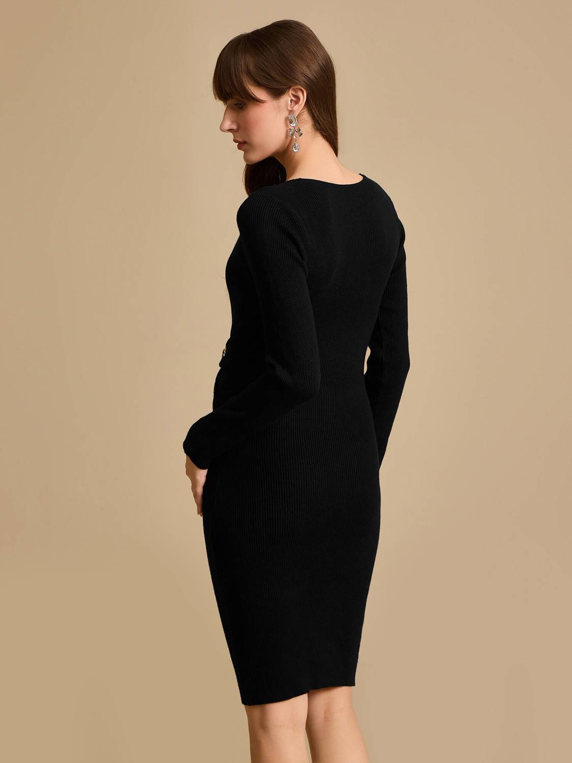 chinese dress ladies Tiered Maxi Dress With Puff Sleeves