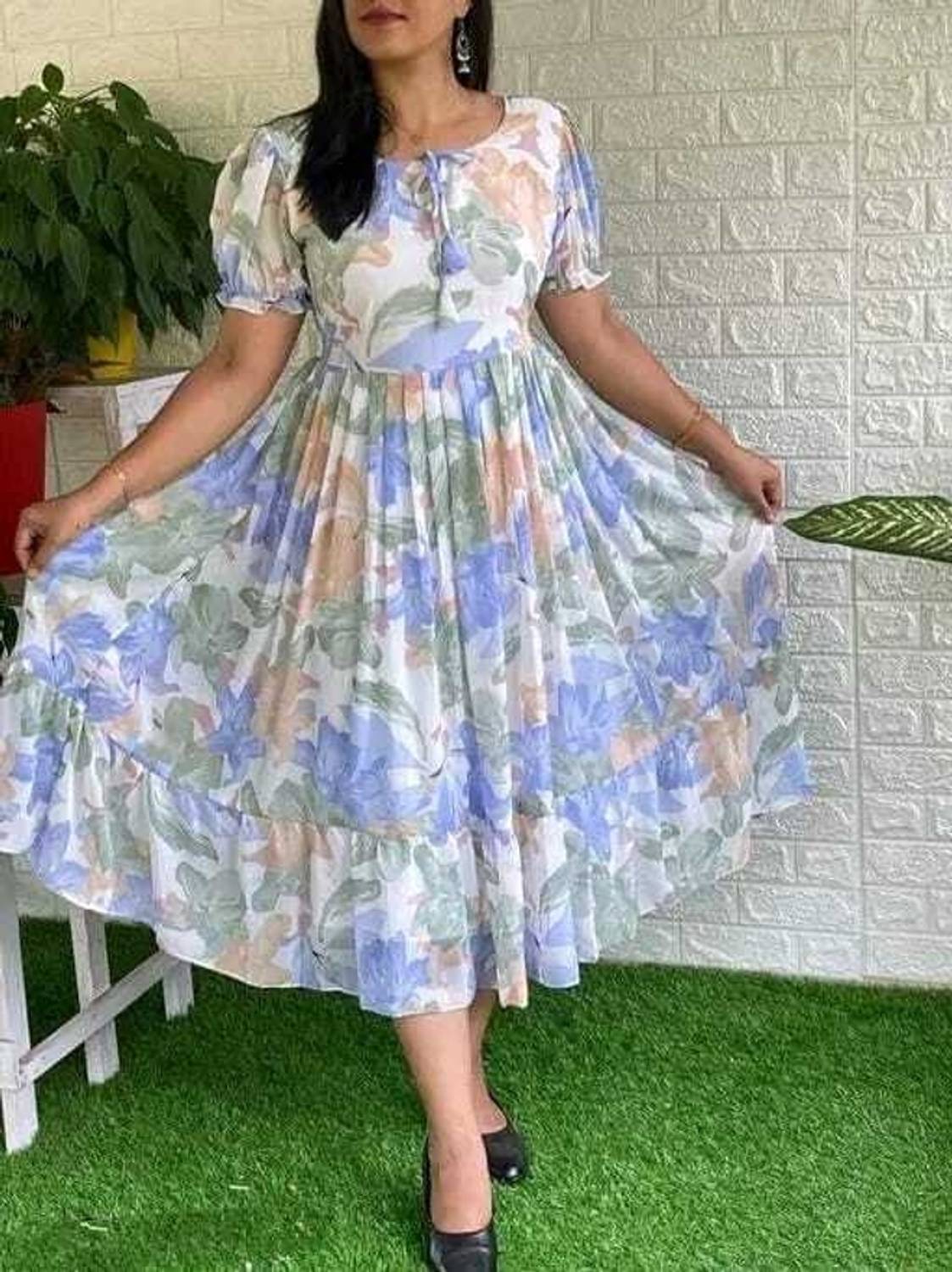 Aabhilasha Girls Calf Length Casual Dress
