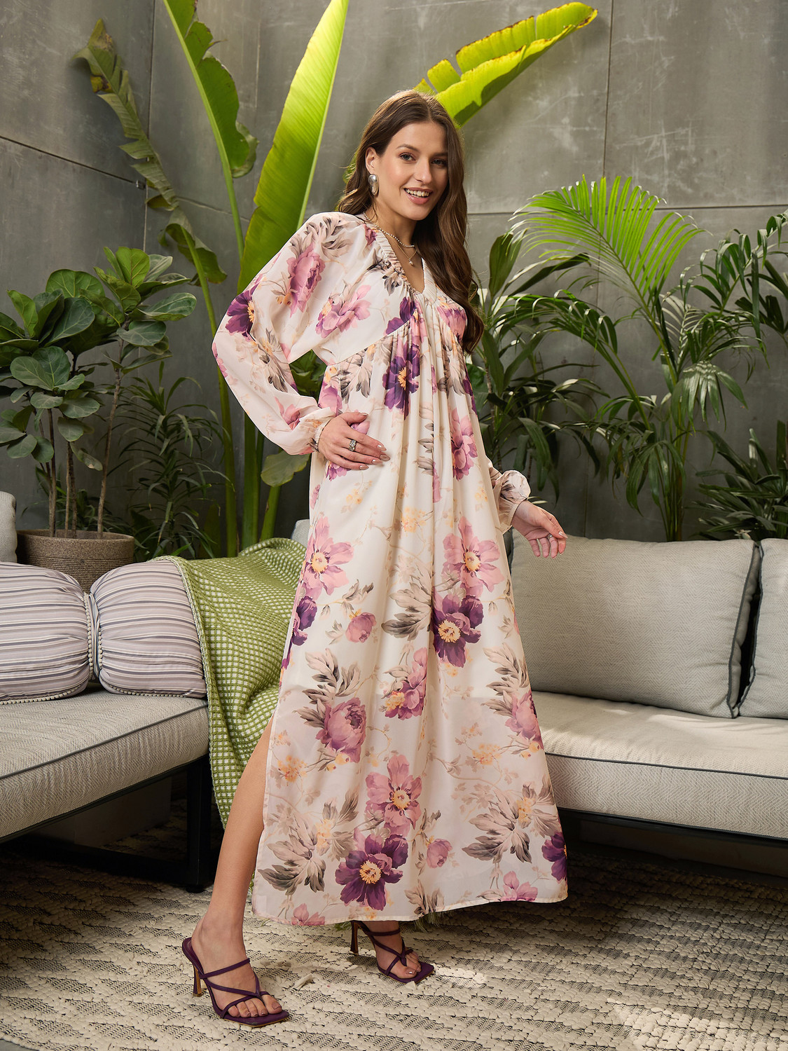 Image of SASSAFRAS Women Maxi White Full Length Dress