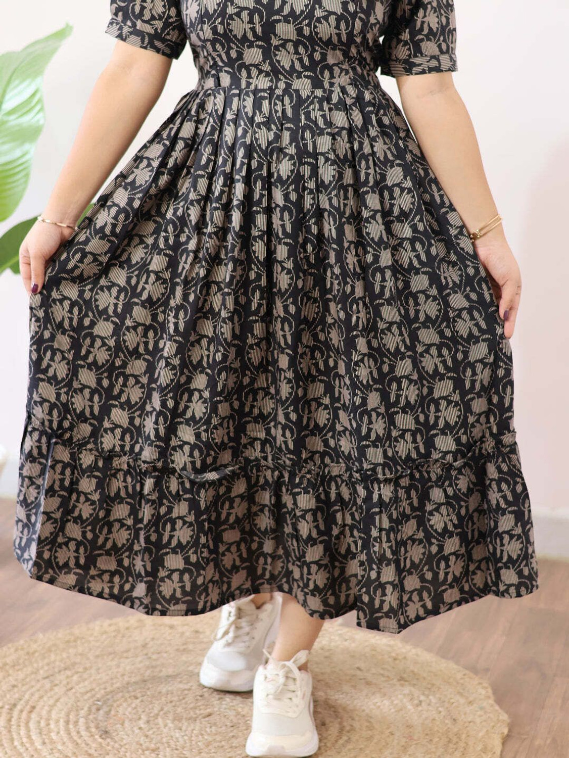 Image of GIRYA Women Maxi Black Full Length Dress