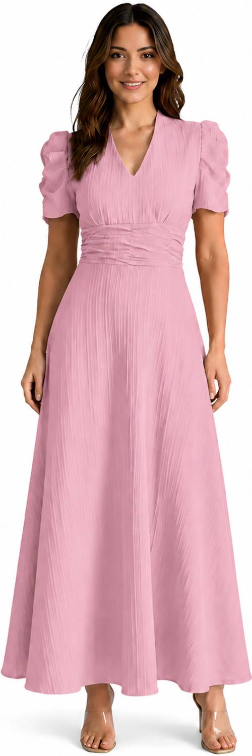 METRONAUT Women A-line Pink Ankle Length Dress